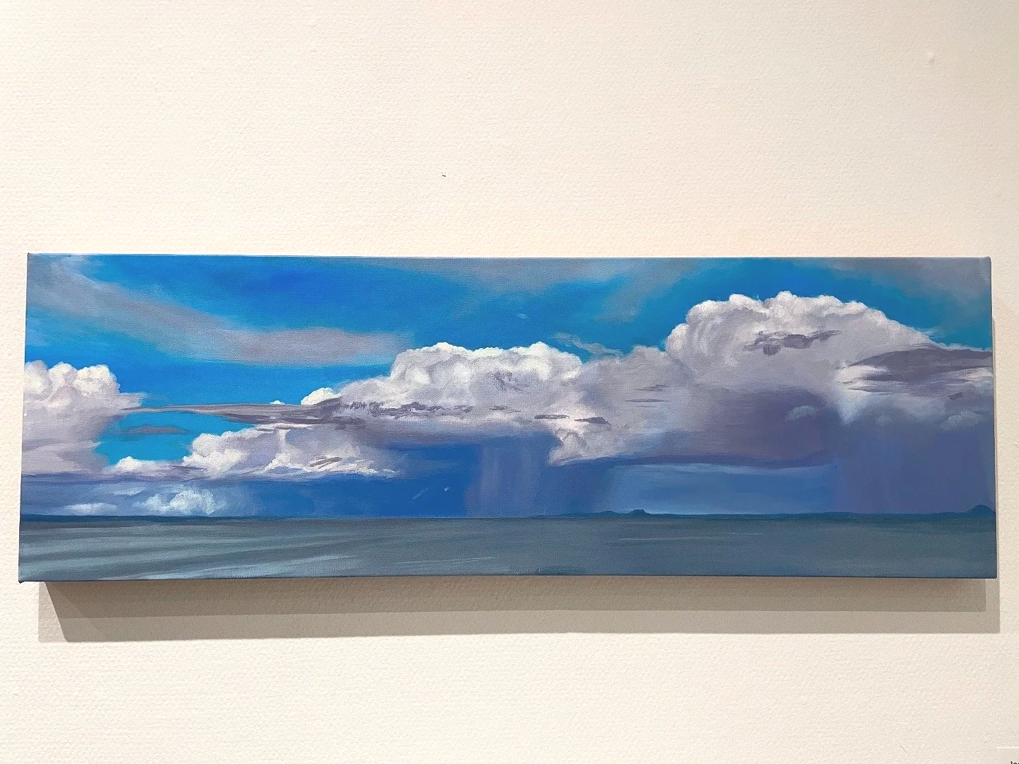 "Zhaawanebinesiik," Acrylic on Canvas, 30 x 12in, 2025.