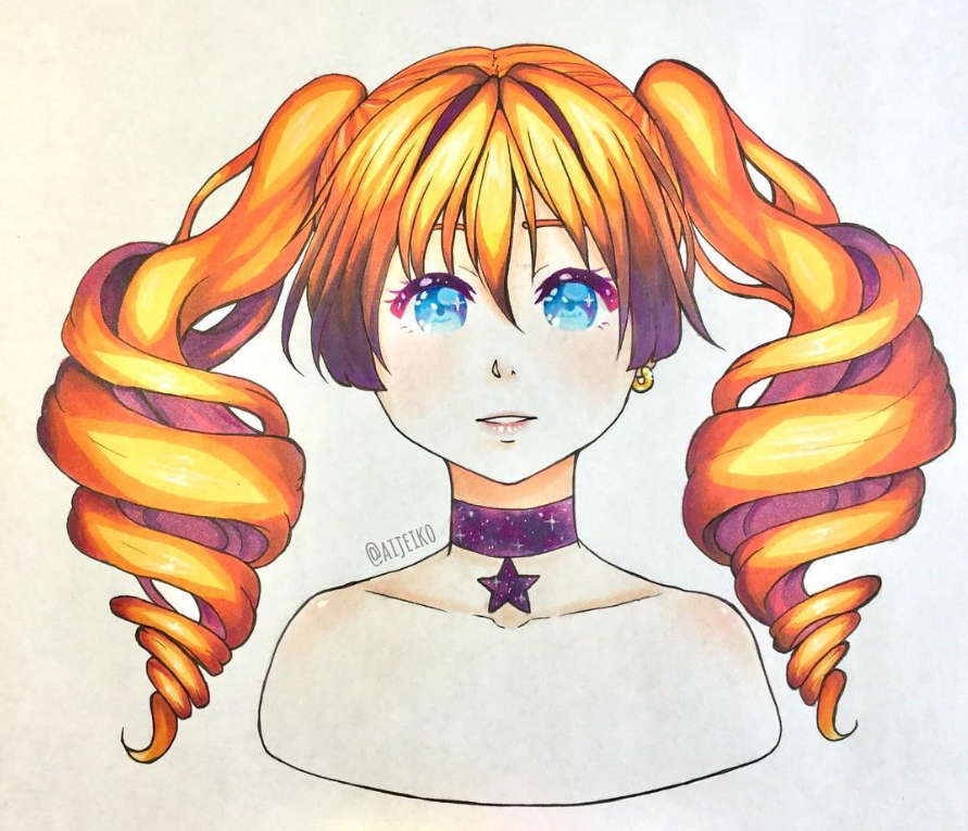 anime girl copic orange hair.png