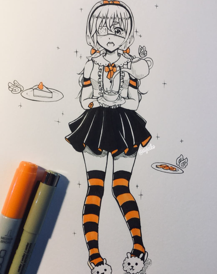 maid ai halloween inktober.png