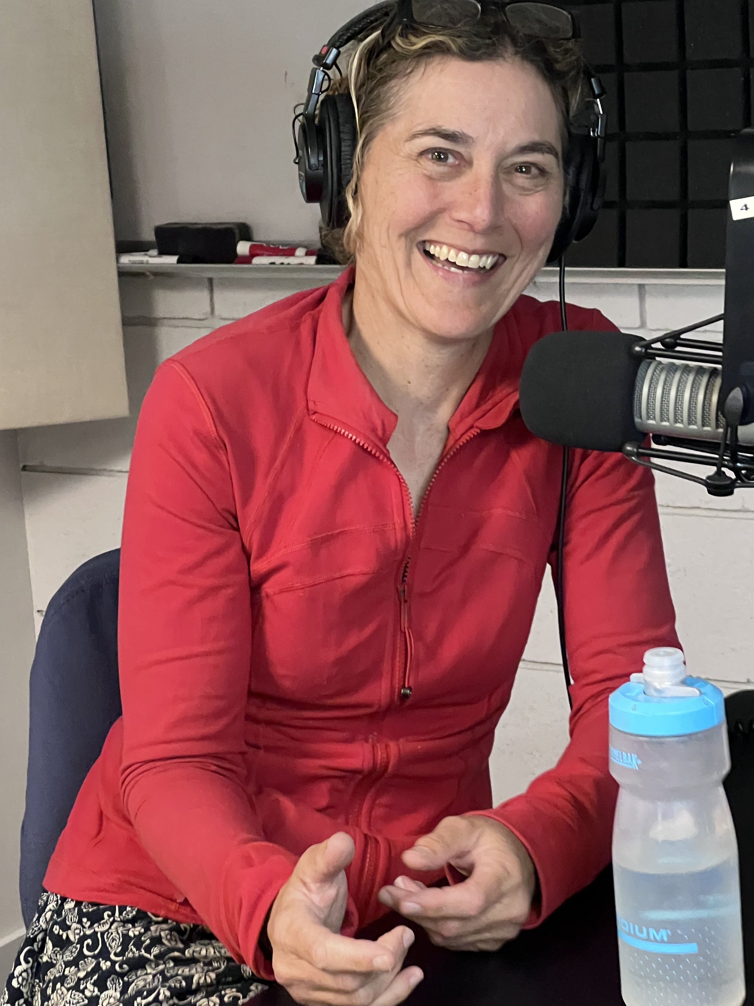 Andrea Learned records and episode of Living Change at Larj Studios