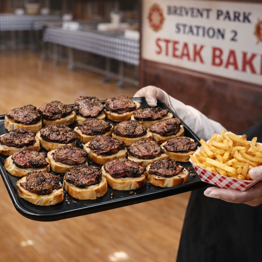 BPL 2026 Annual Steak Bake April 11, 2026 6-9pm. Doors open 5:45 pm.