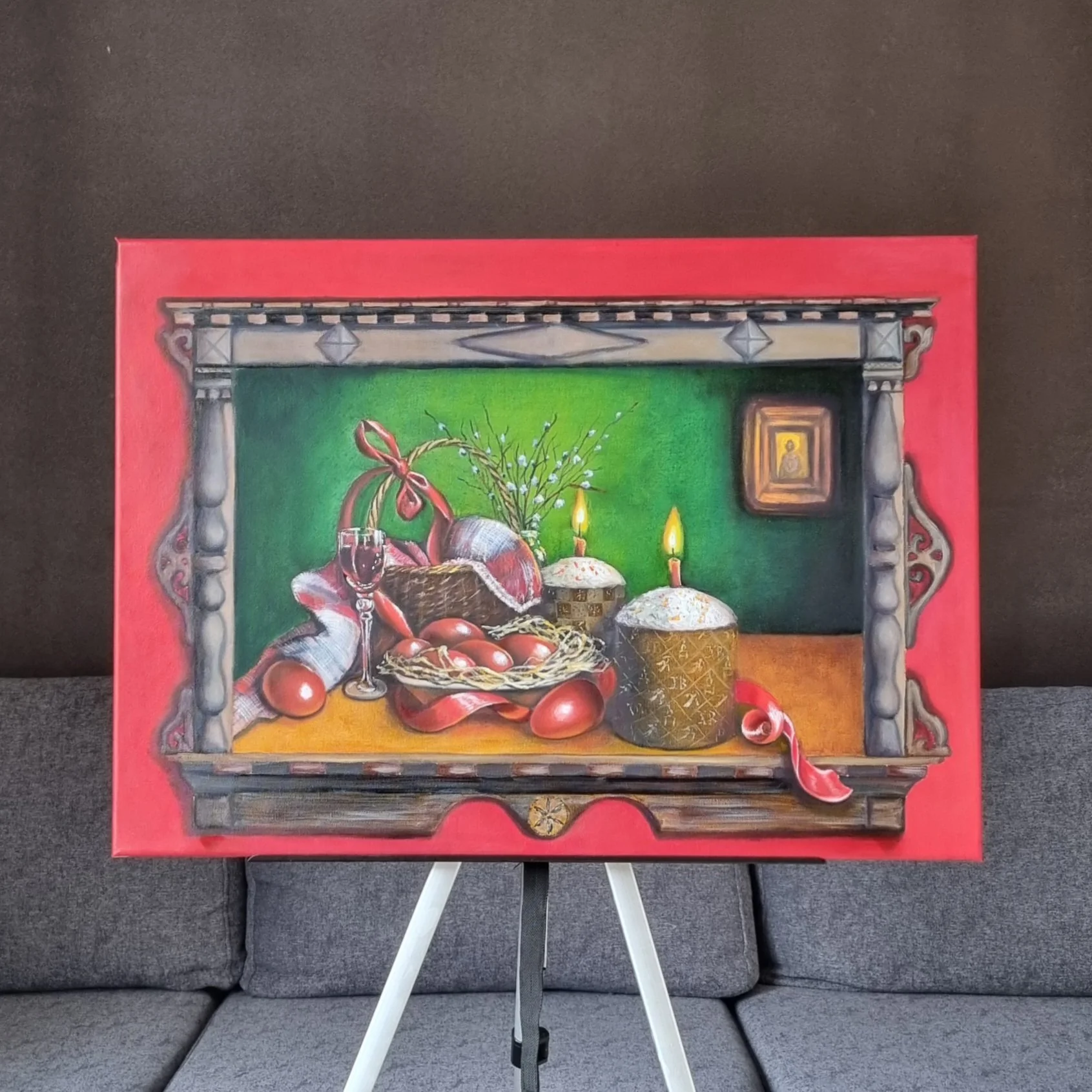 Slavic Easter Still Life – Symbolic Orthodox Art