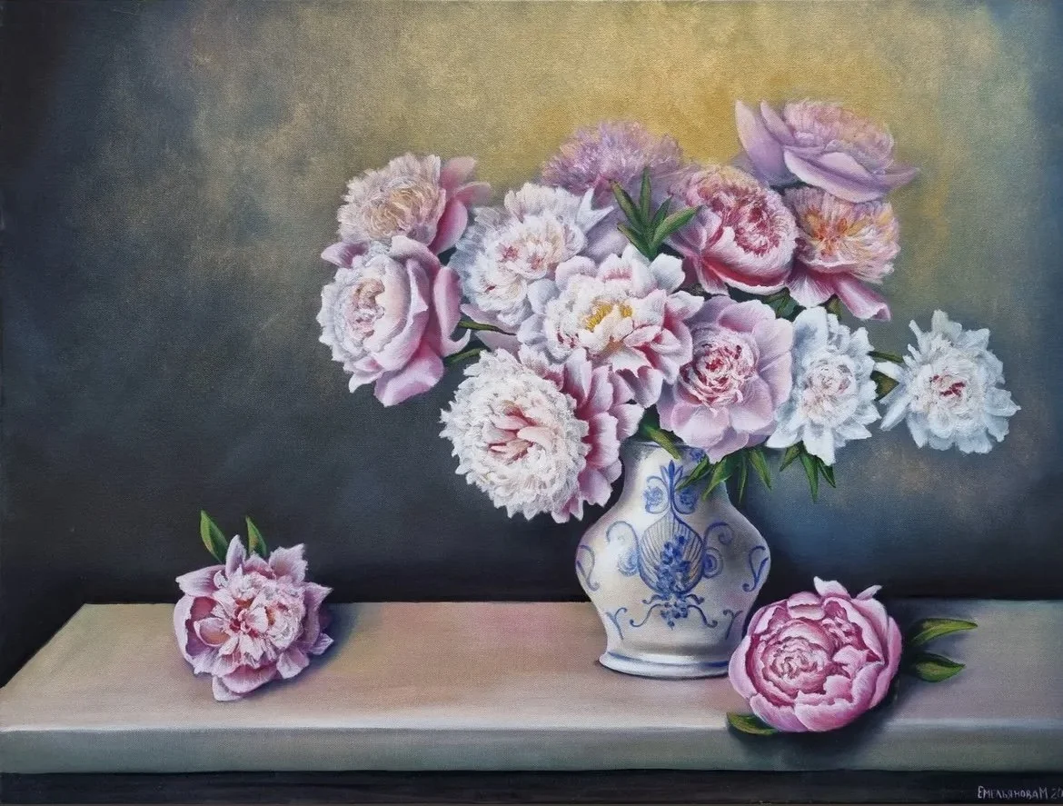 'Peony Dream' Oil Painting