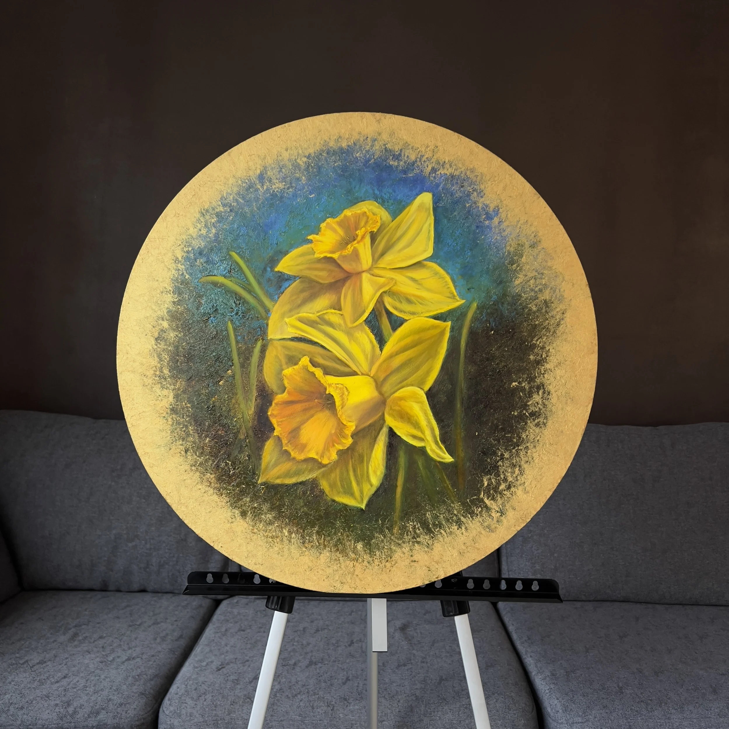Narcissus, Round Canvas