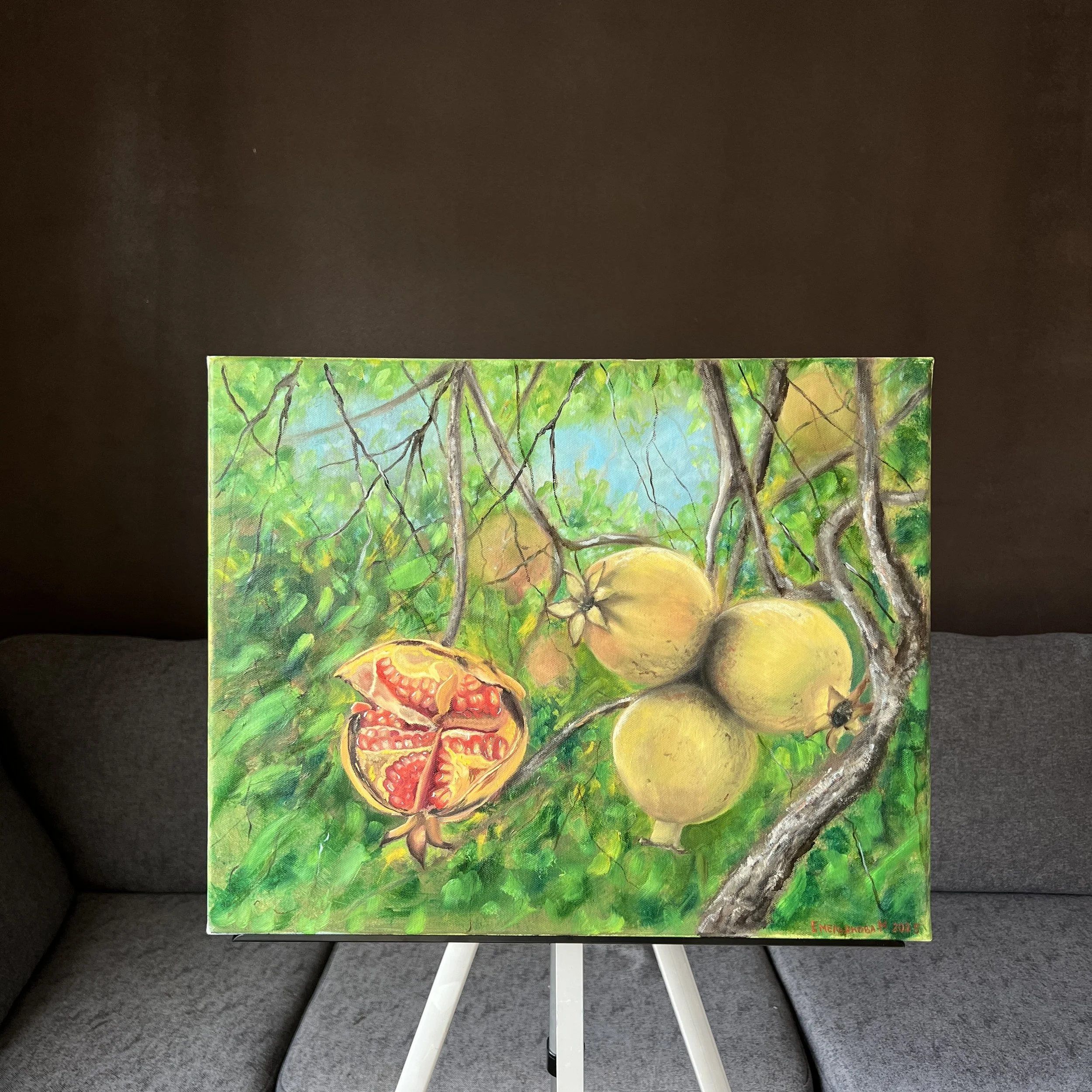 Pomegranate, Oil on Canvas
