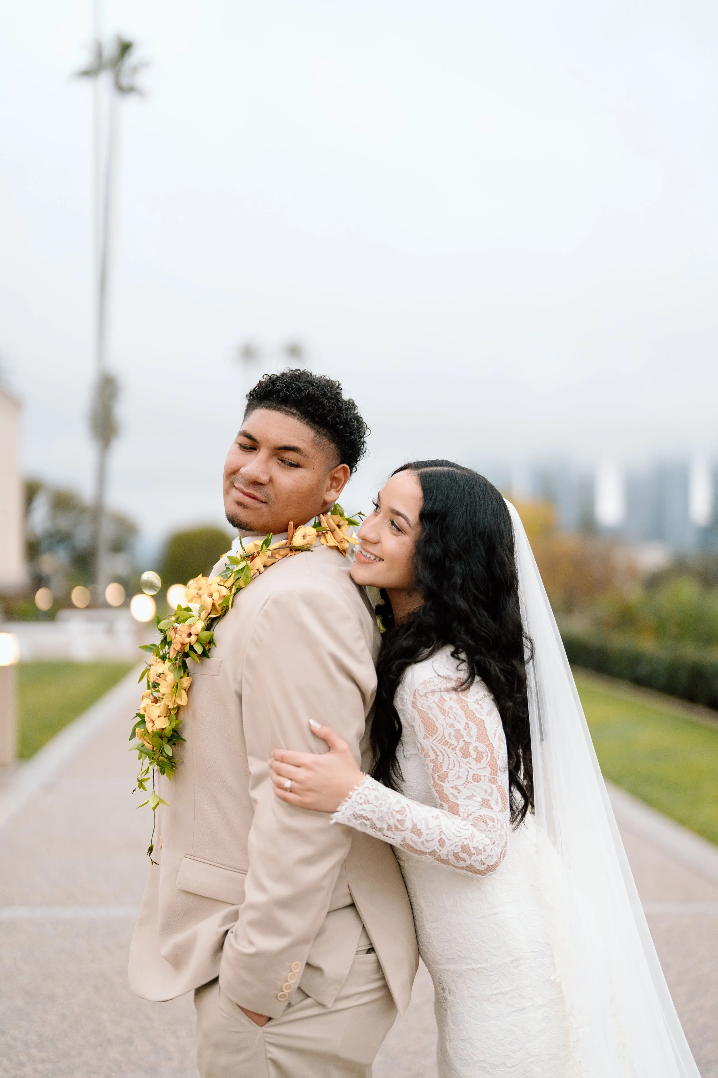 Rainy Los Angeles Temple Exit Wedding | LDS Wedding Photography