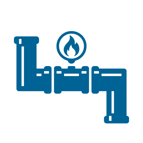 Gas Line Installation Icon