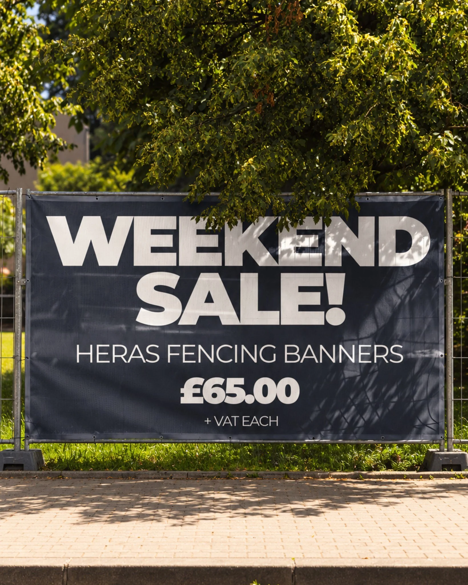 THIS WEEKEND ONLY!

Heras fencing banners from &pound;65.00 + VAT each.

A simple, cost-effective way to advertise your business on site while making use of otherwise empty fencing.

Offer ends Sunday. Message to order yours!

📧 hello@doublehcreativ