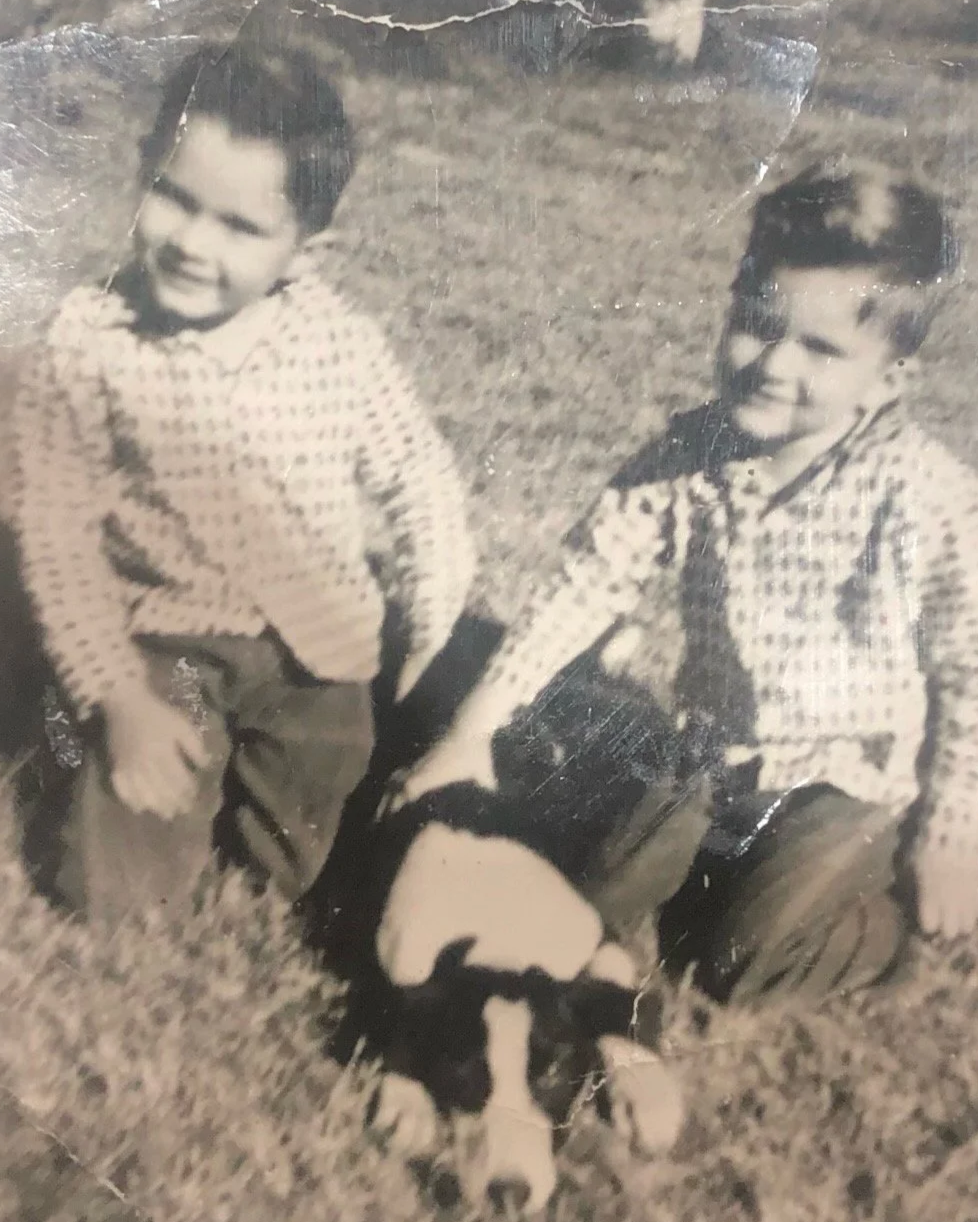 Young Tim and Glenn Lewis, brothers and founders of Lewis Jewelers.