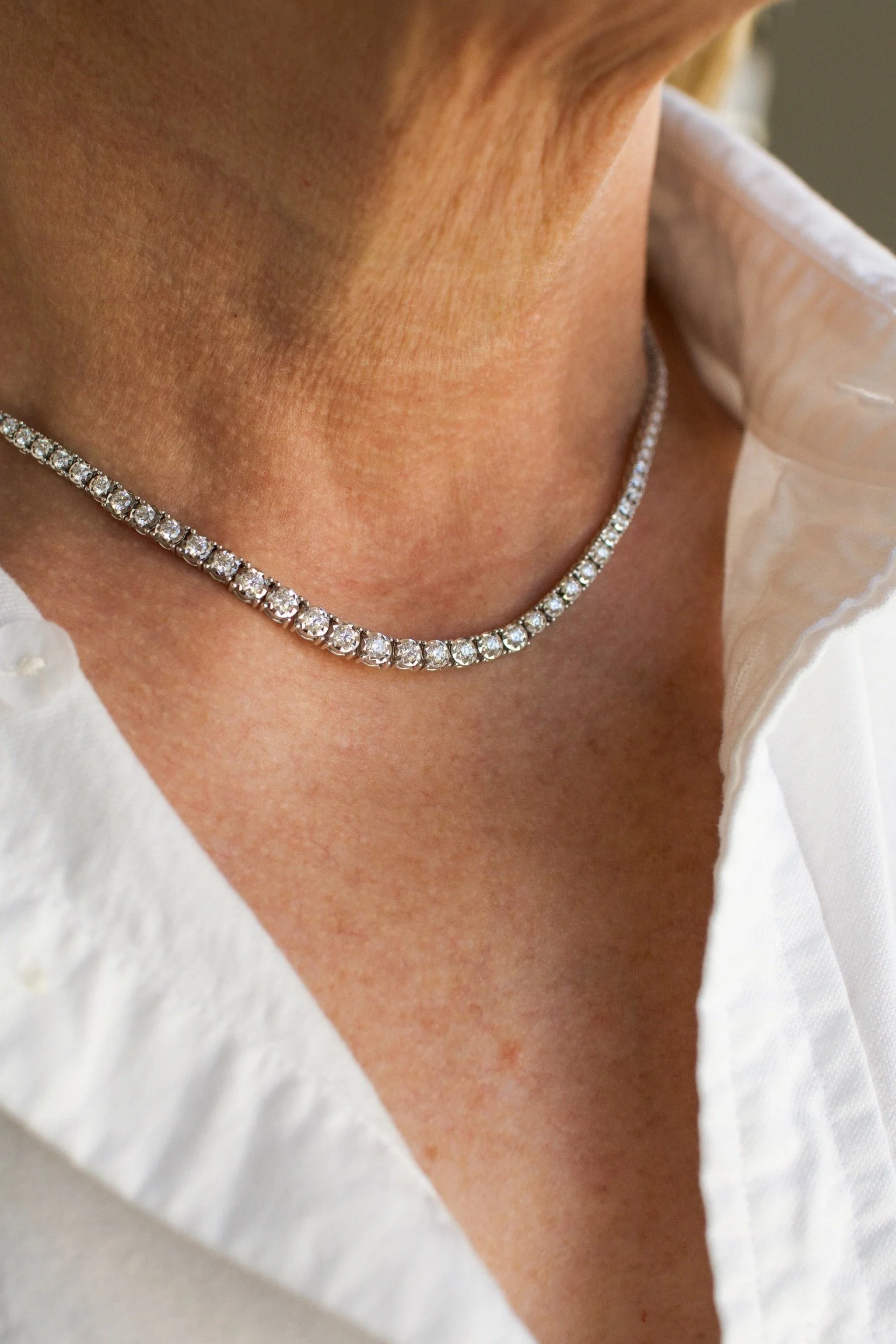 2.49ct Round Diamond Tennis Necklace