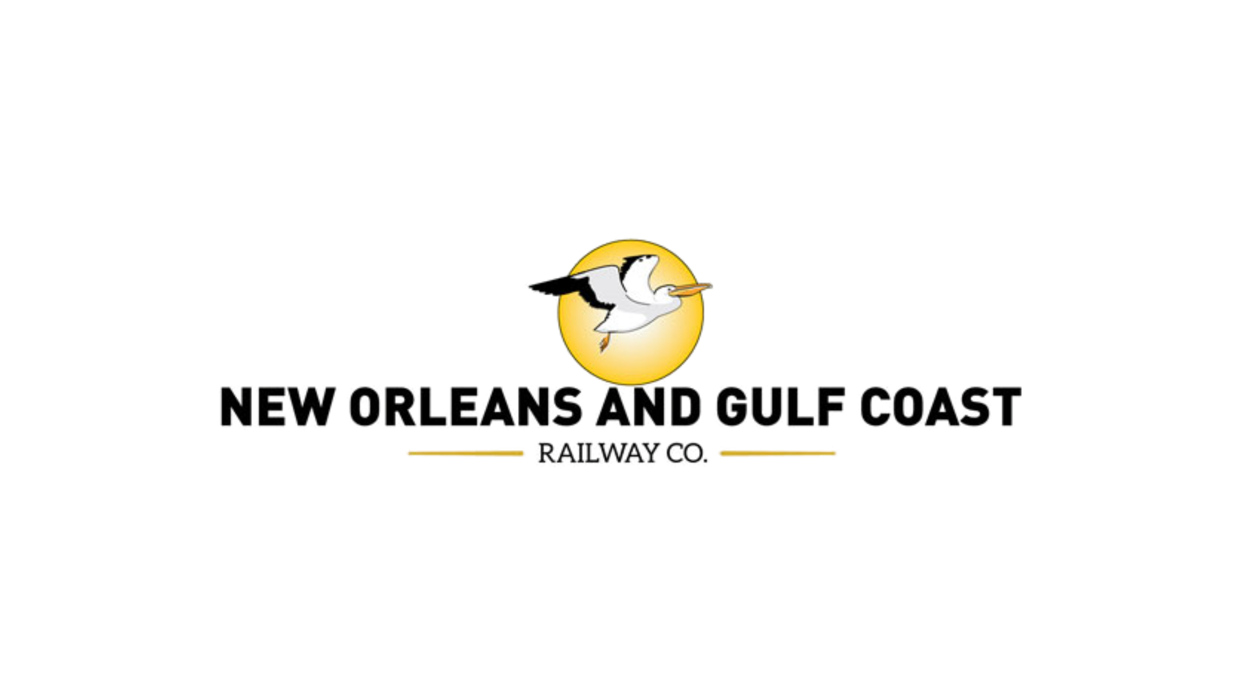 Logo of New Orleans and Gulf Coast at the top of the image, featuring a white heron in flight with a yellow circle background.