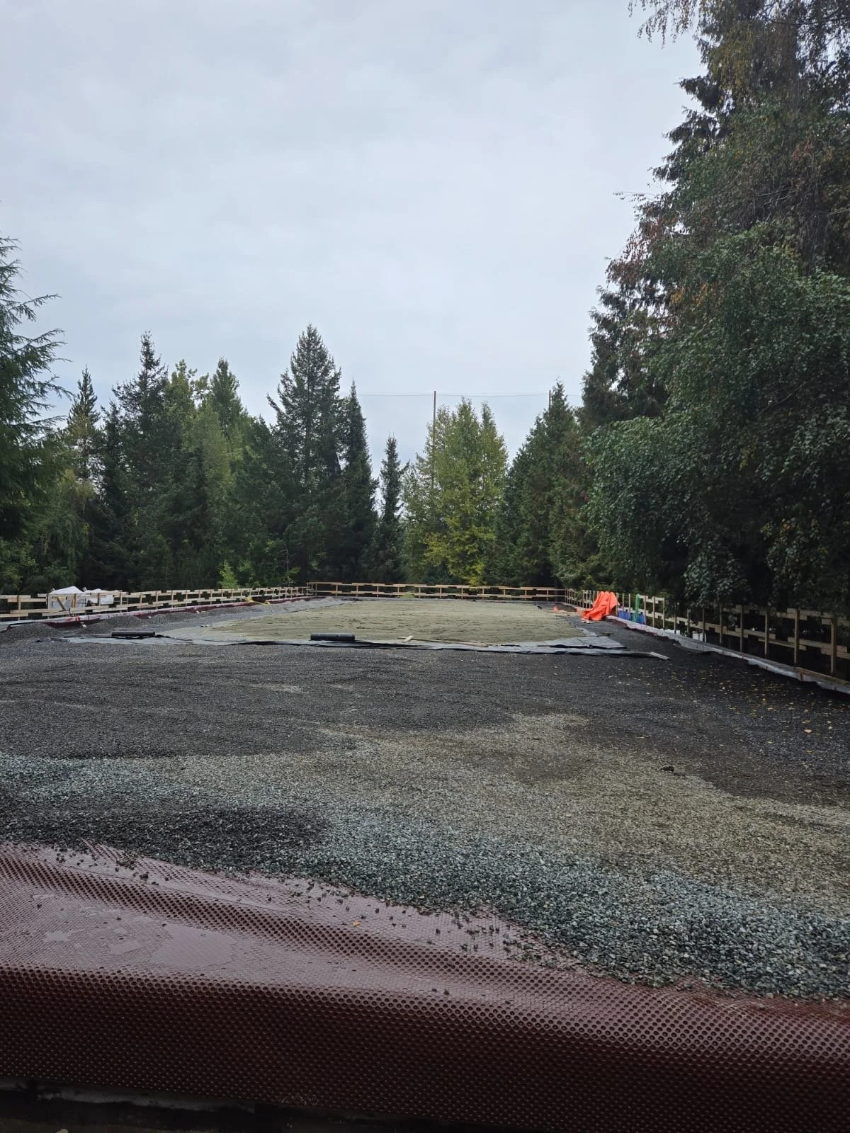 Clean finish after material placement