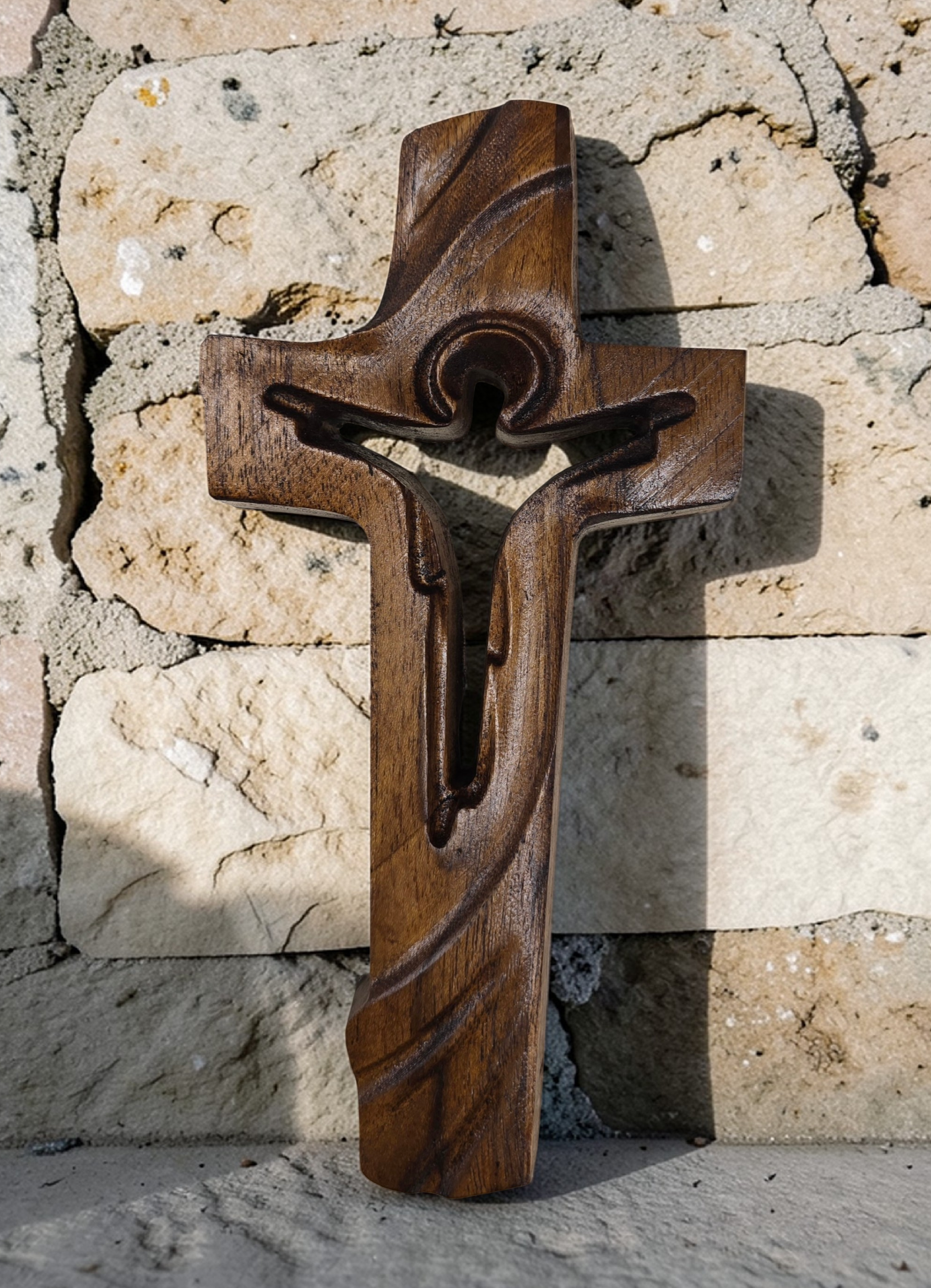 Rustic Teak Cross