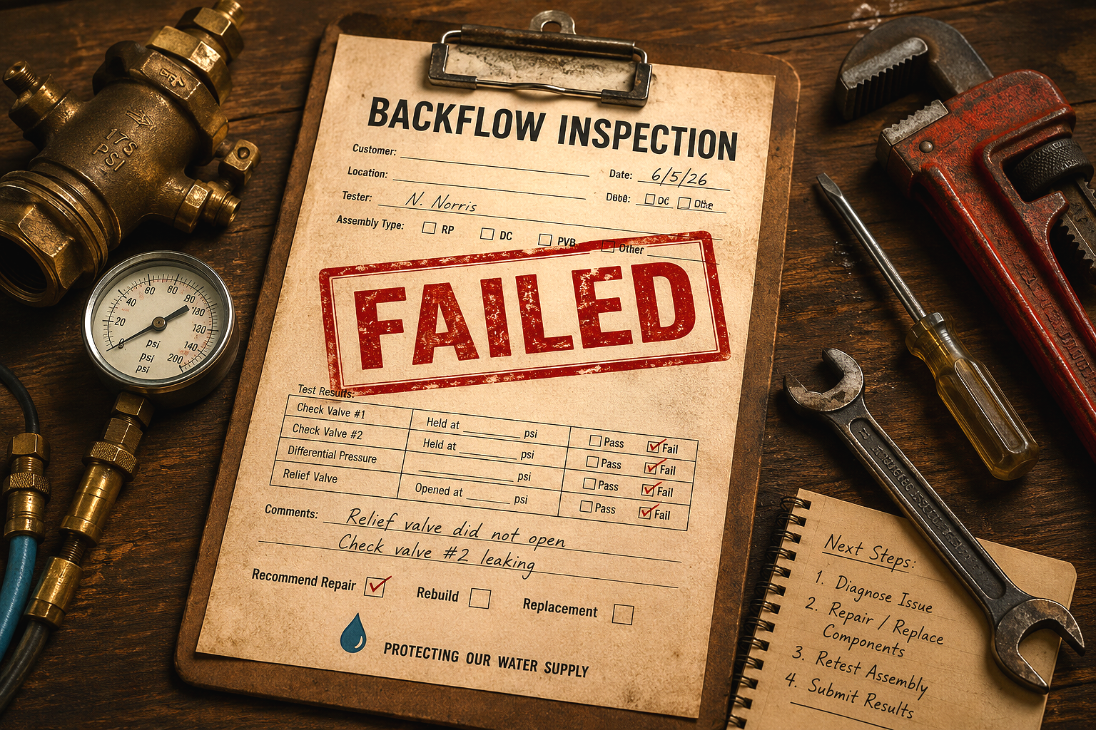 What Happens If My Backflow Preventer Fails Inspection?