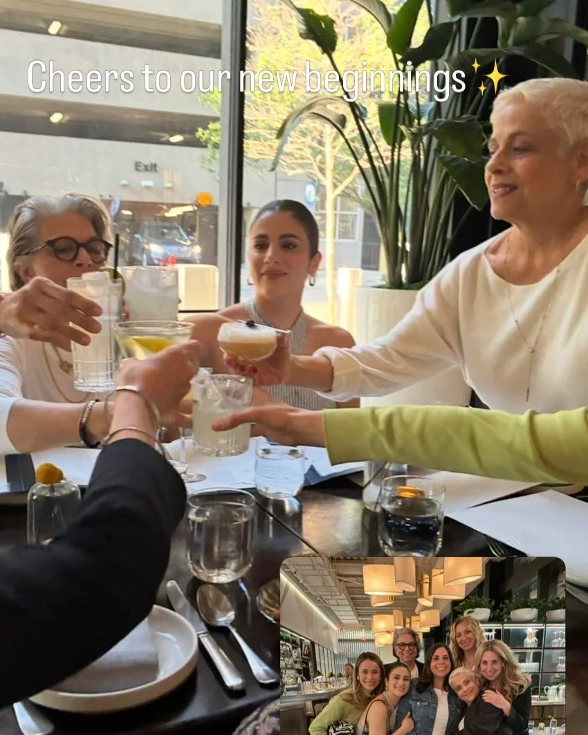 Cheers 🥂 to our New Beginnings please join us tonight 6:30- 8:30  well-deserved celebration/love.

 New Beginnings for Danielle as she passes the baton on to Liz Delucia 

Thank you for being a part of our past present and future✨

Grounded and grat