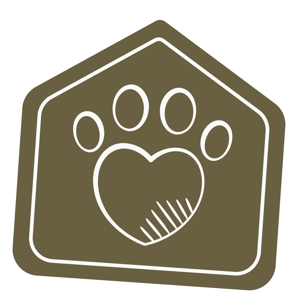 house icon with paw print shaped like a heart inside