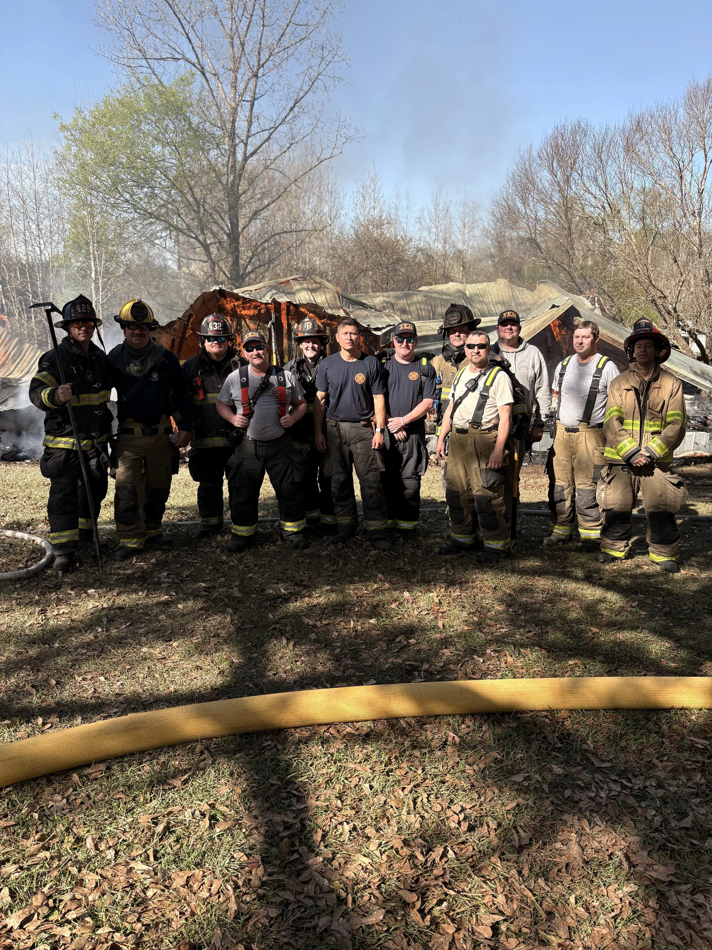 Group Of Tallassee and Friendship firefighters after training on March 14, 2026