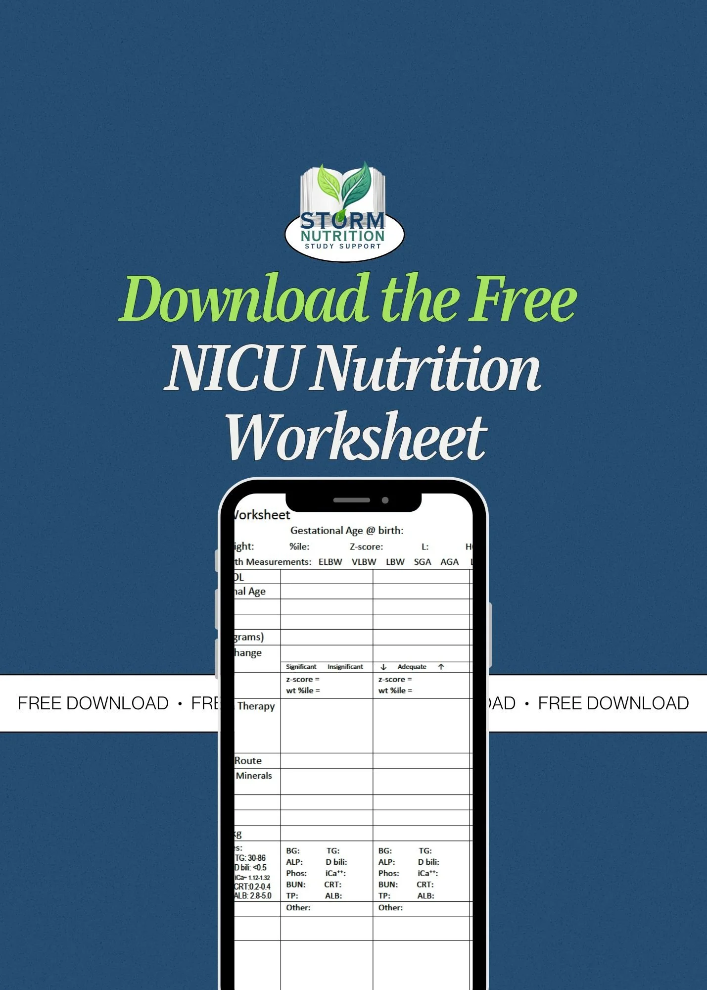 NICU Nutrition Worksheet