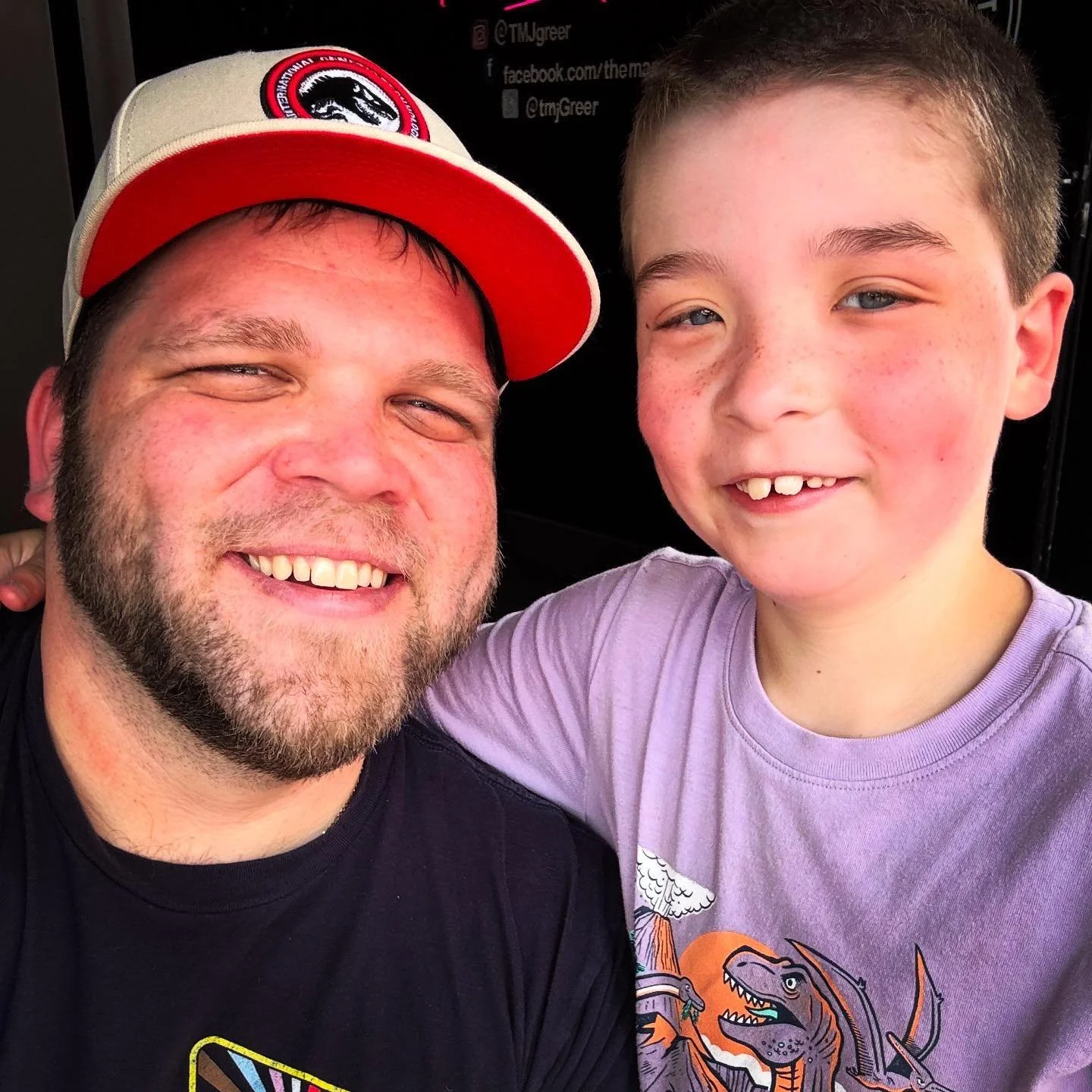 The founder, Scott, and his son.