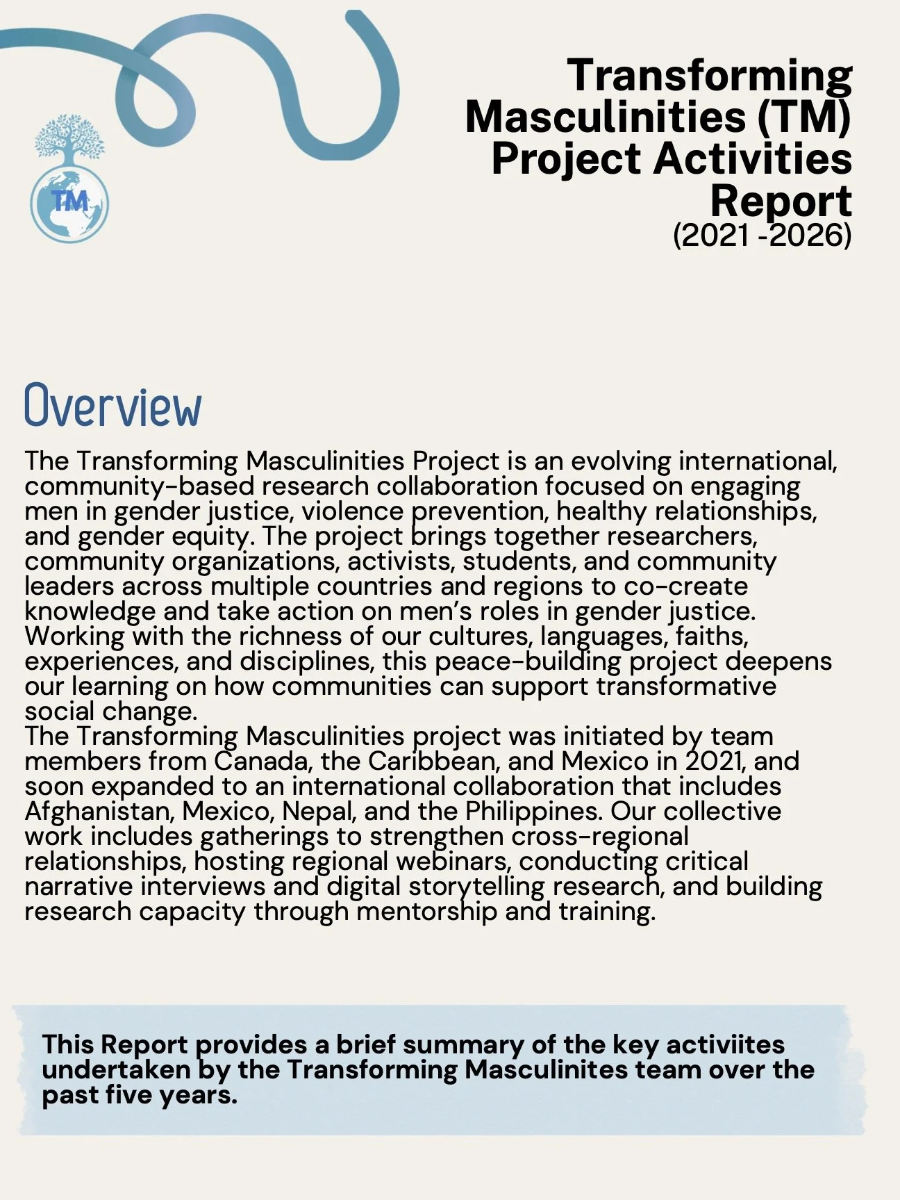 TM Project Activities Report 2026