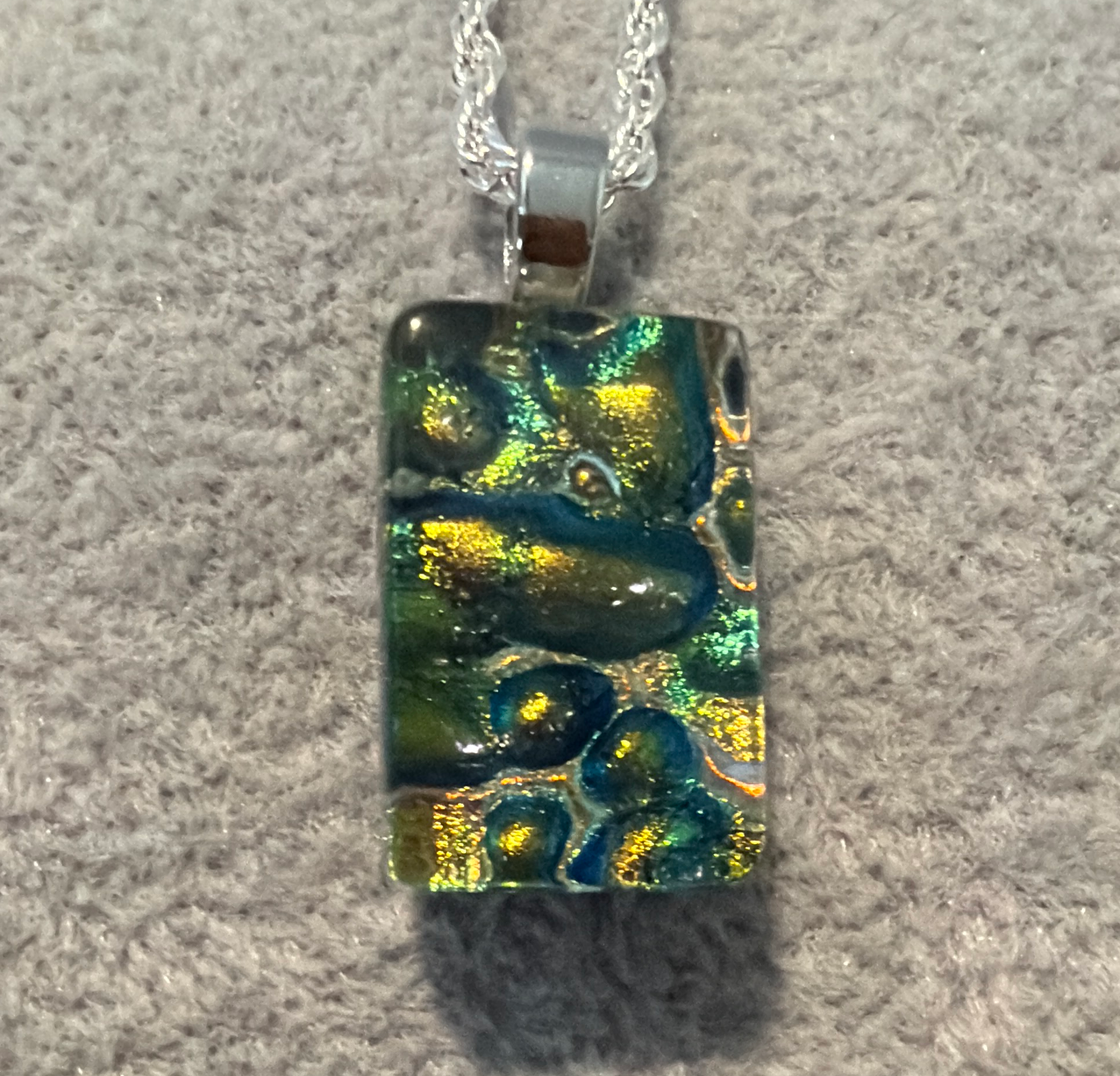 Green Dichroic Pendant 07