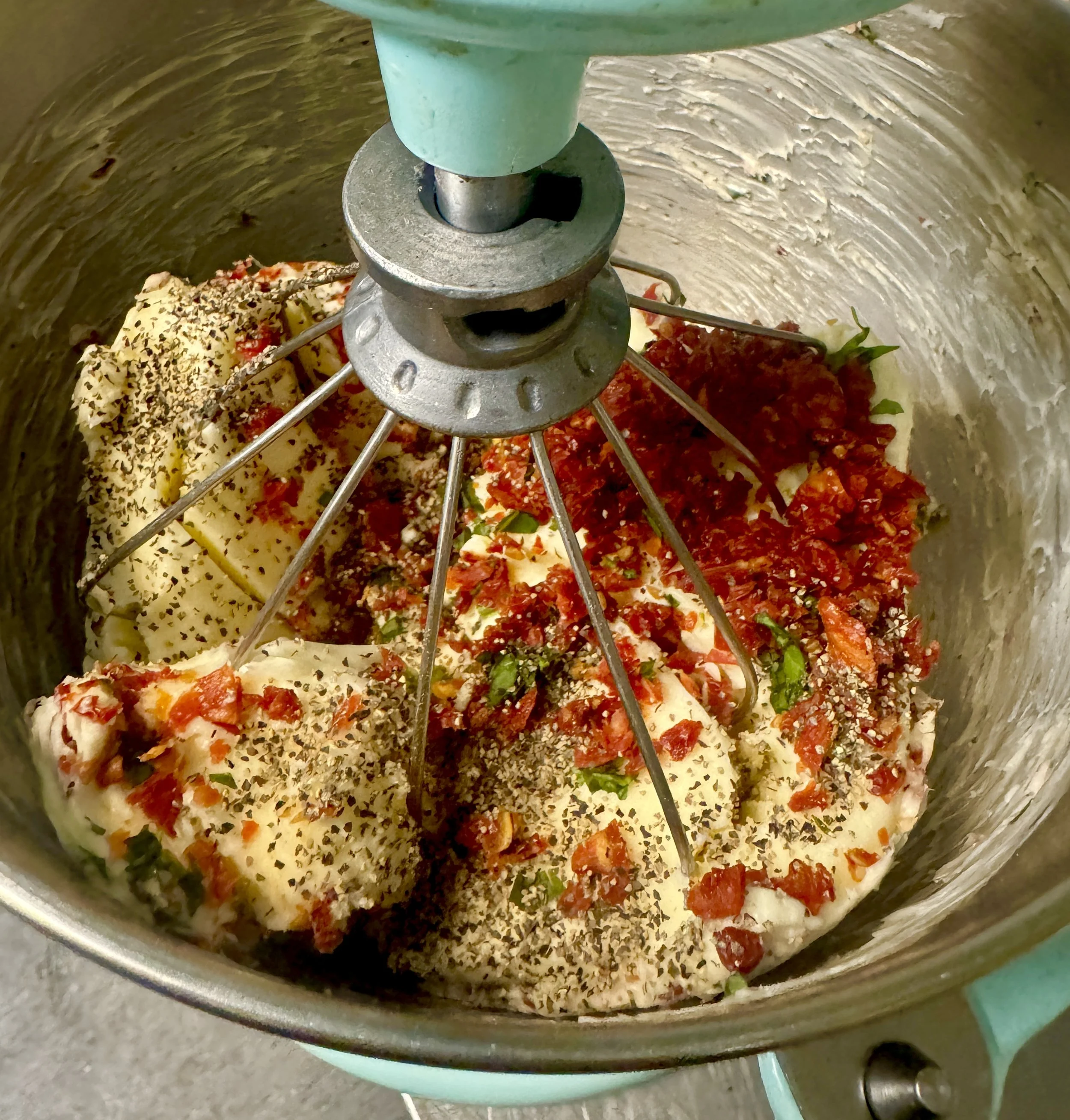 Making whipped butter for flights