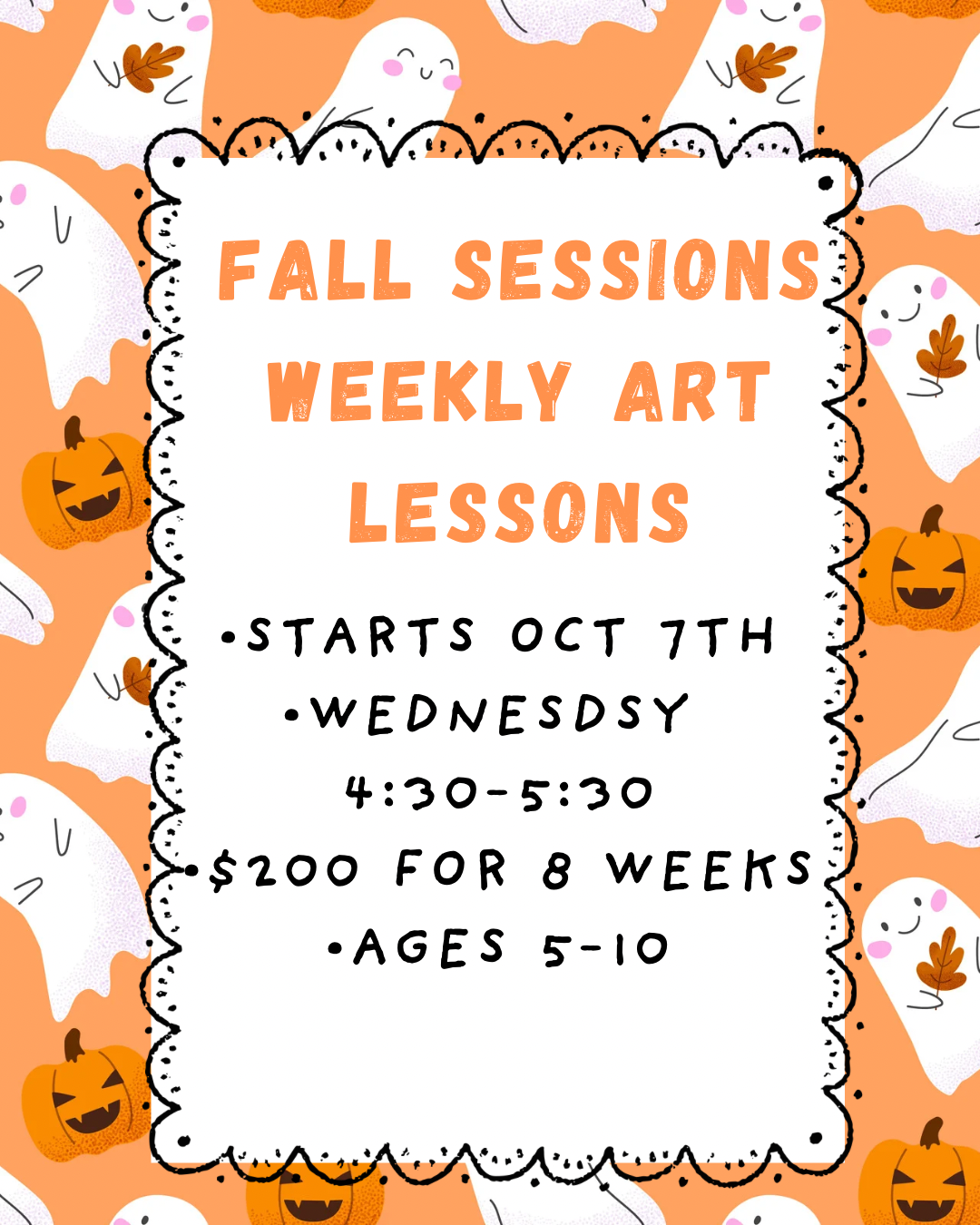8 week art sessions