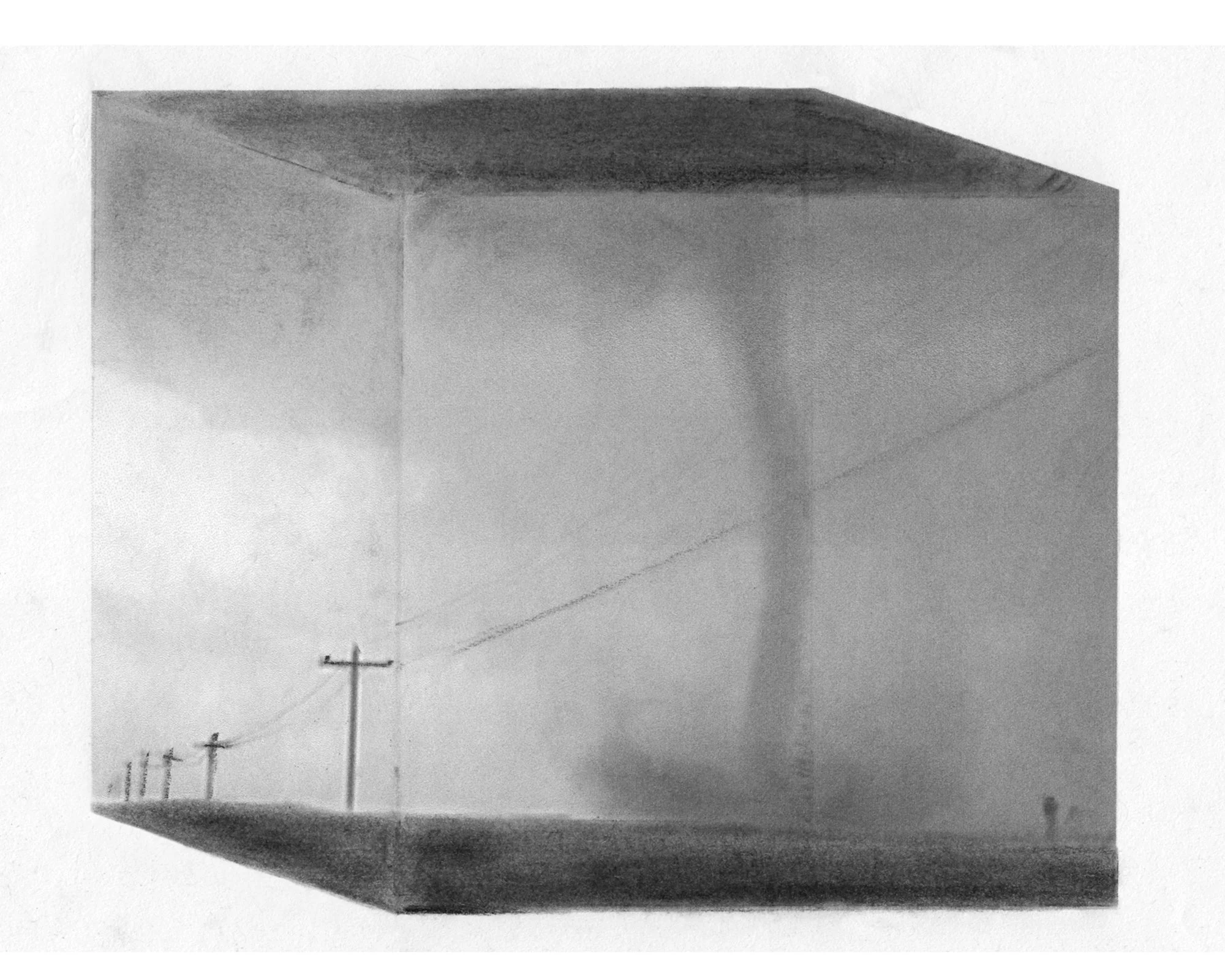 Ink, charcoal, pencil and vellum, 20” x 20” (50 x 50cm)