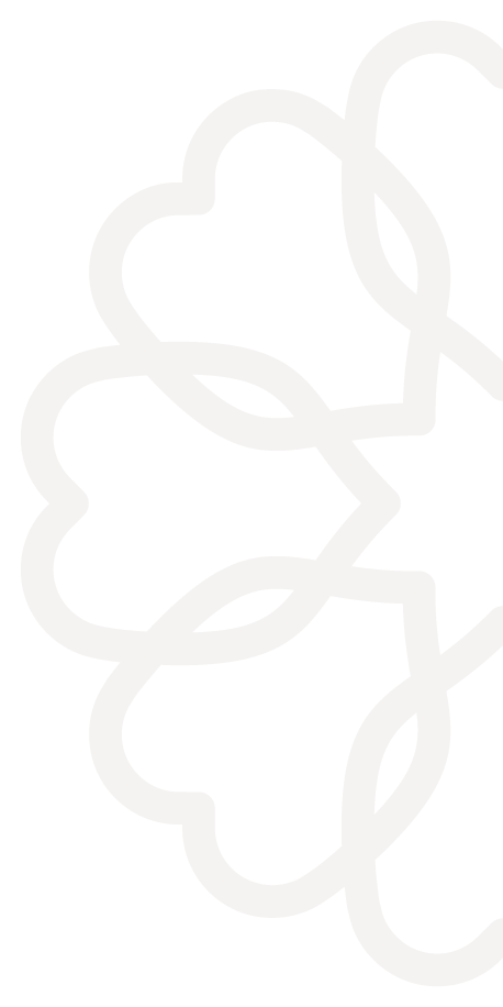 Abstract line art pattern with interconnected looped shapes in light gray.