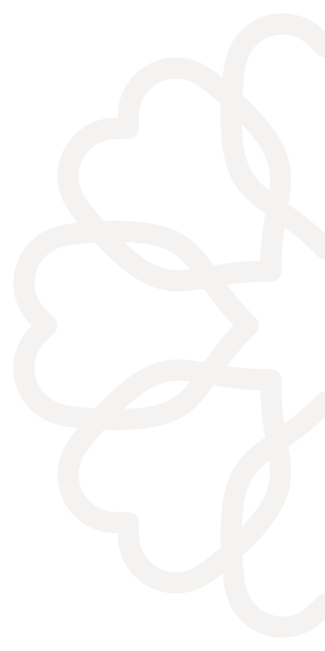Abstract line art pattern with overlapping loops and cloud-like shapes in light gray.