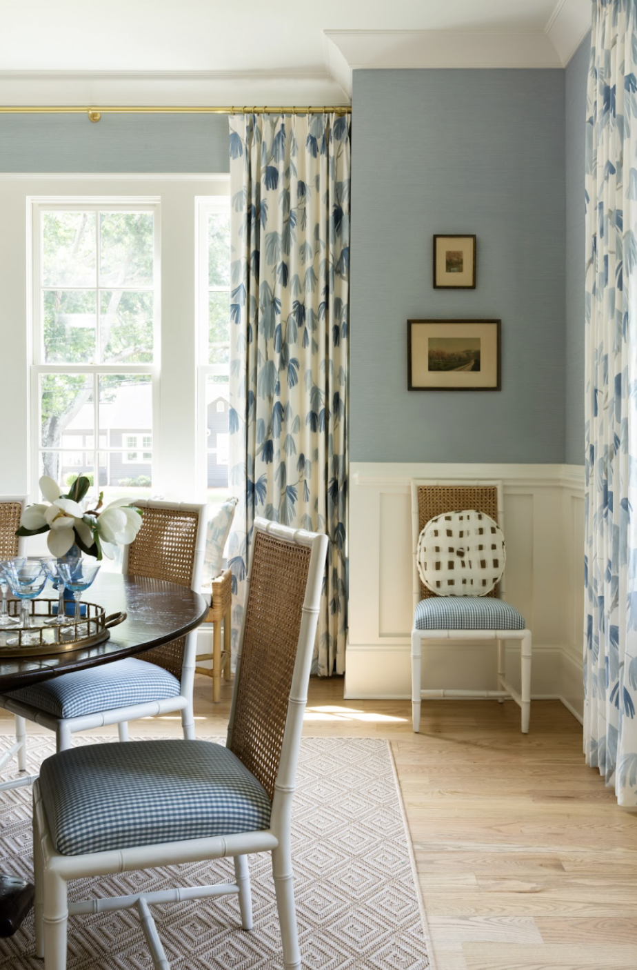 Professionally decorated dining room