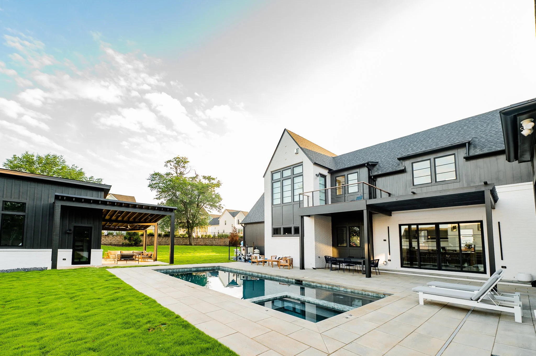 Modern backyard with pool