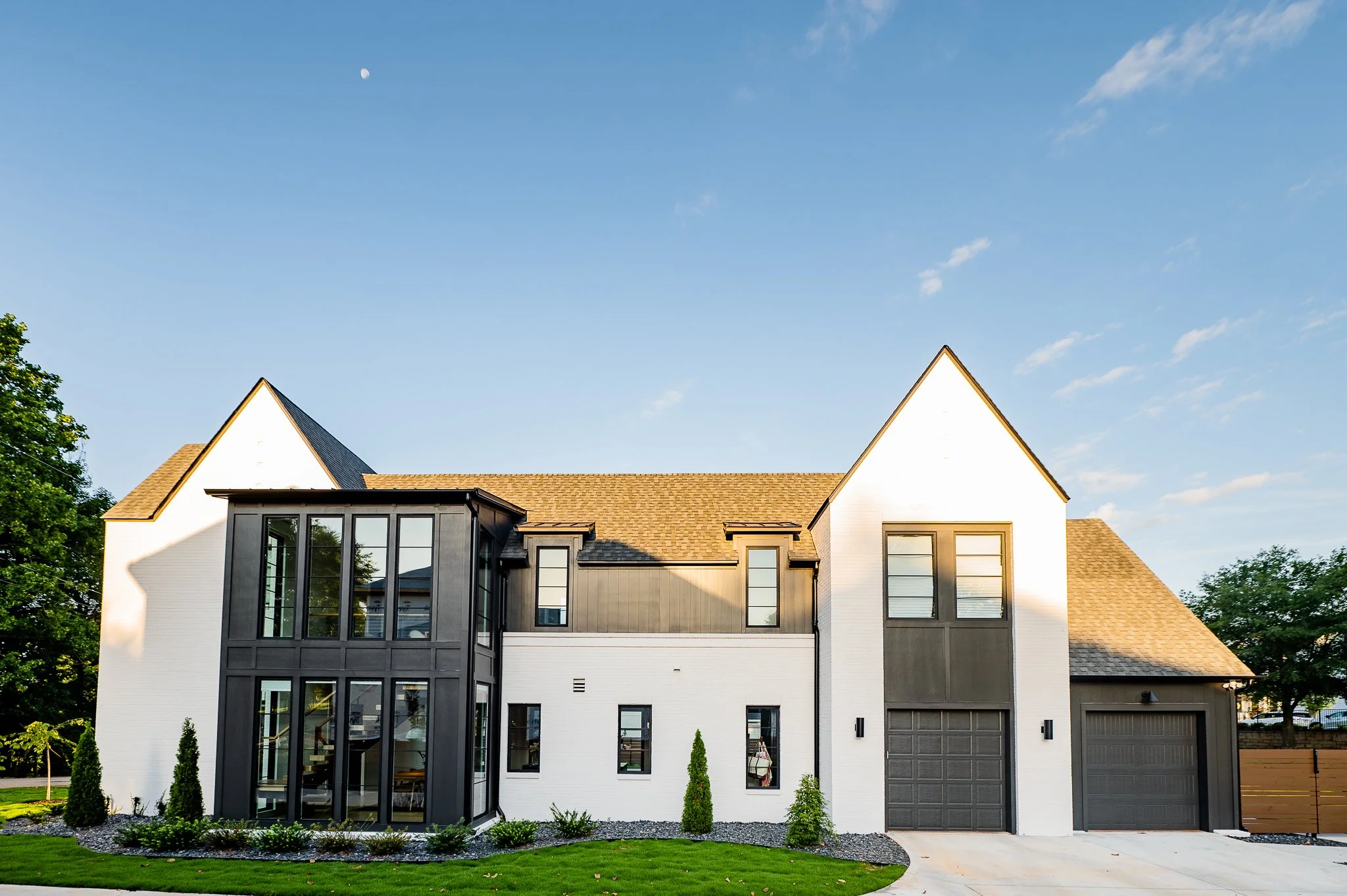 Back of modern home
