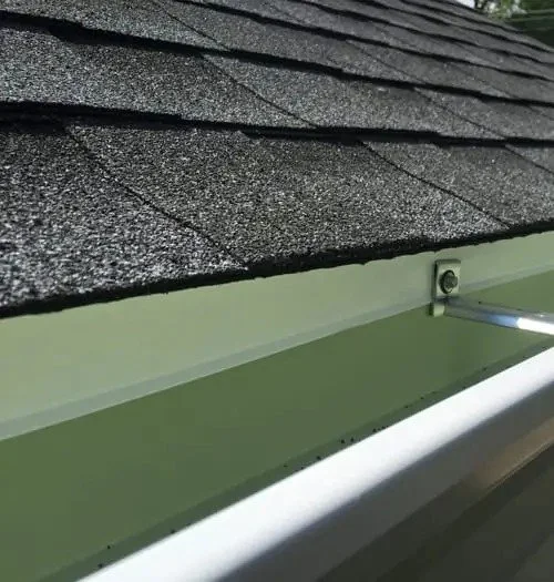 Seamless aluminum gutter installation