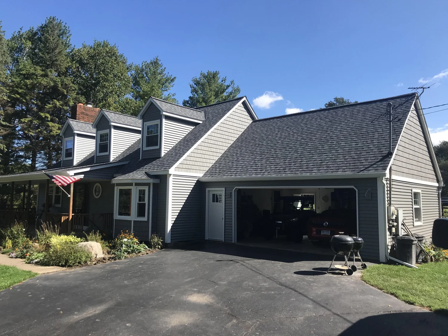 Finished siding installation result