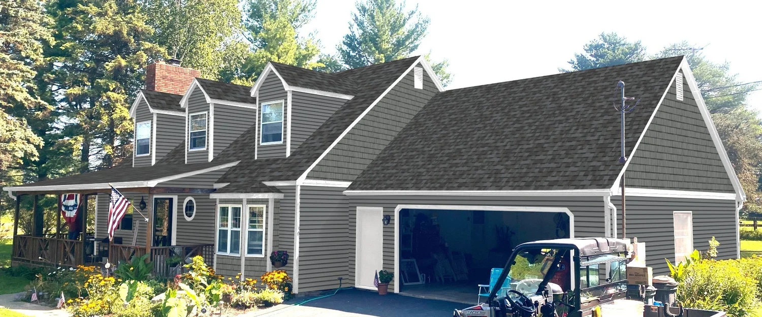 Digital siding rendering on customer home