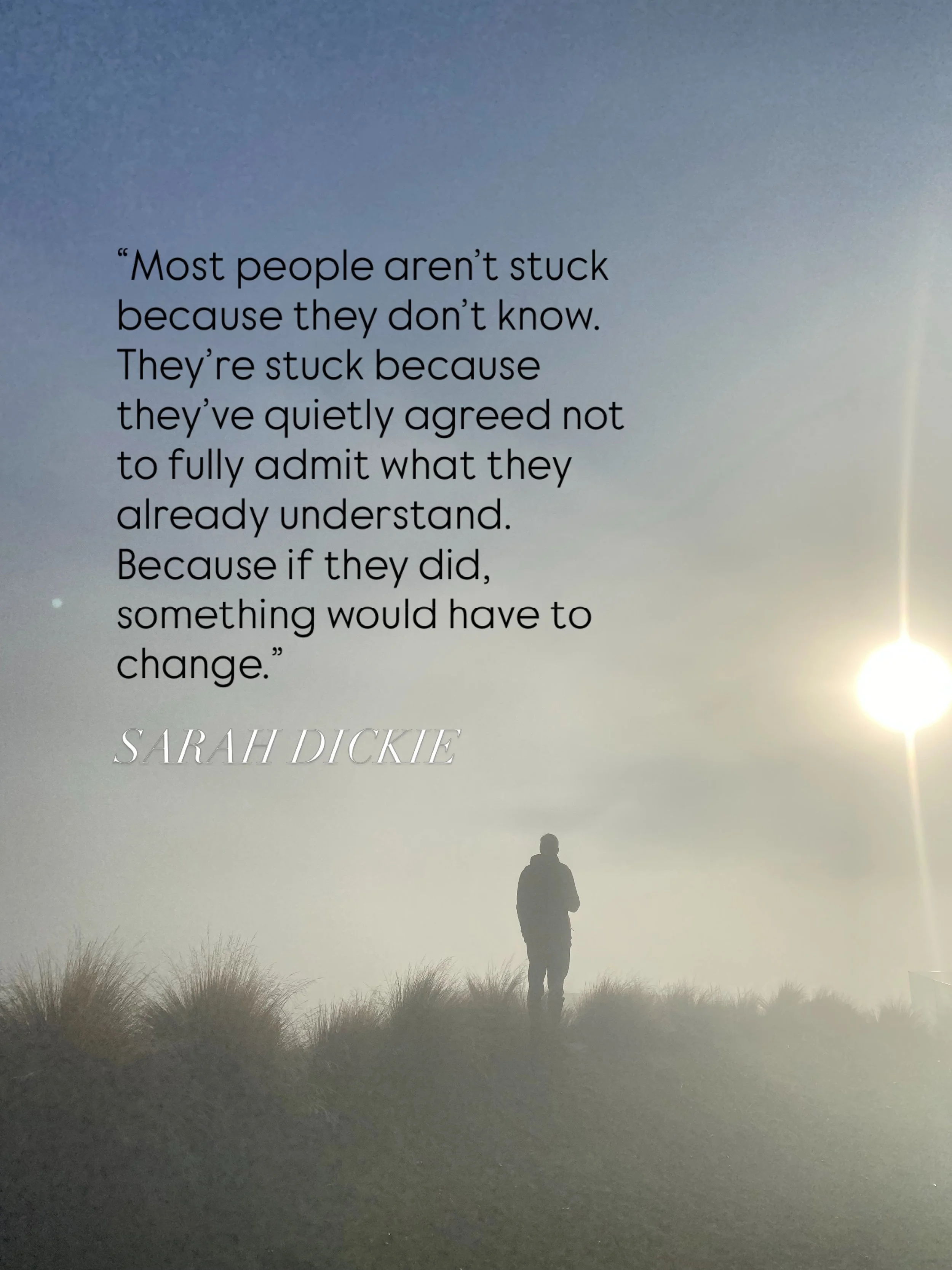 There is a point where insight stops being useful if it isn&rsquo;t followed by honesty. 

I&rsquo;m not sure how to soften this next line other than to say that this is also a reminder for me, because I am guilty of this too, we all are!!! 

👉🏻 Wh