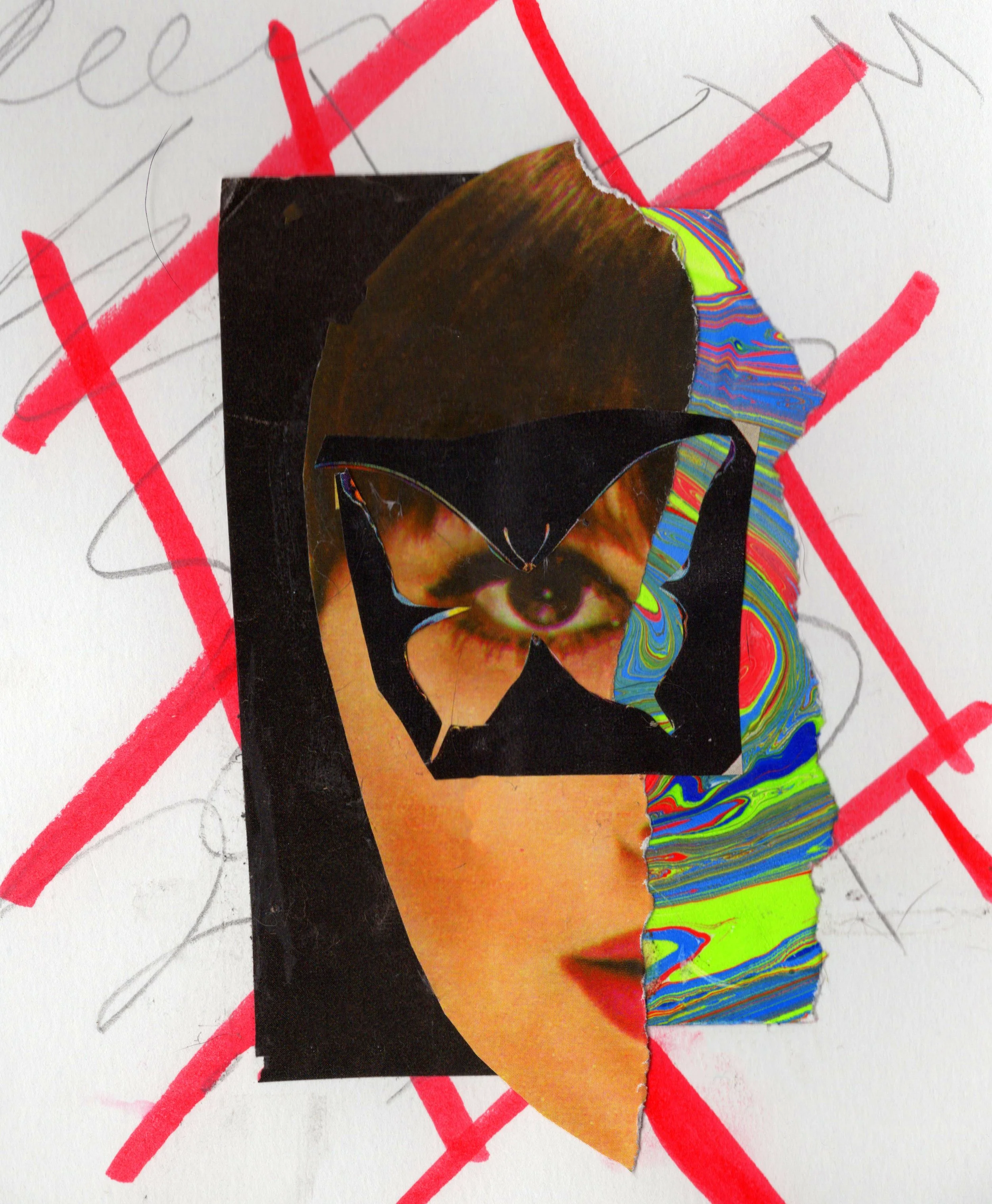 "Delicate'" Analog Collage Art Print