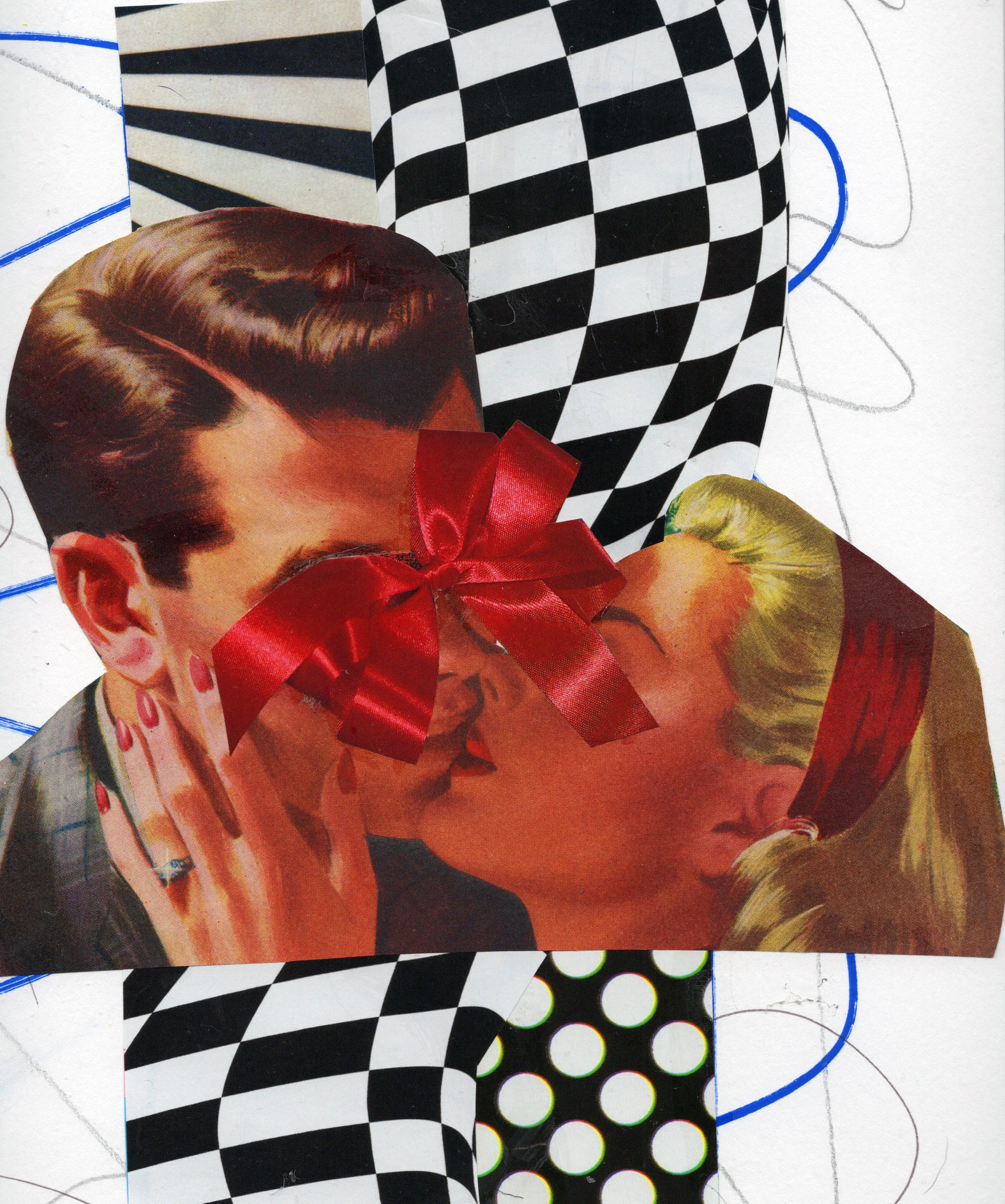 "A Gift'" Analog Collage Art Print