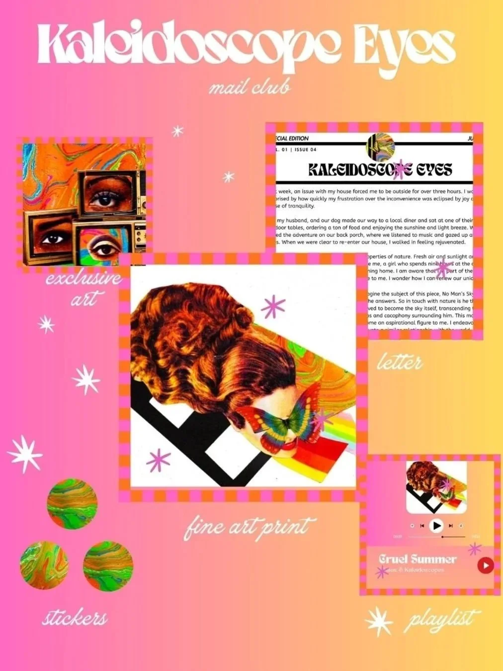 Kaleidoscope Eyes Mail Art Club - Monthly Subscription