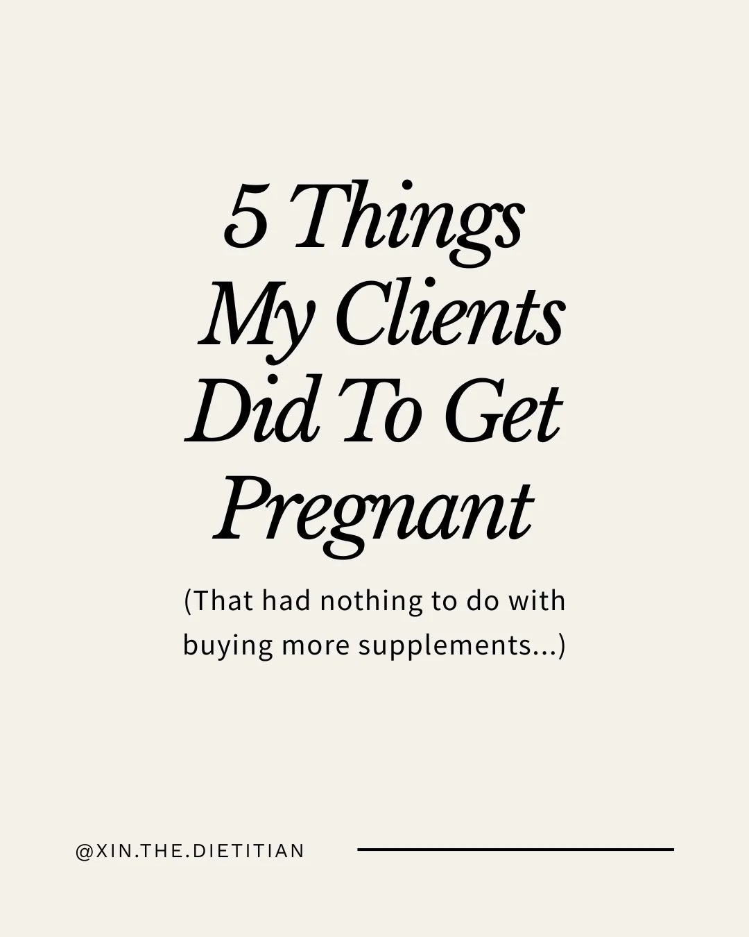 Most women trying to conceive are told to focus on *what supplements to add*&hellip; CoQ10, NAC, myo-inositol, omega-3 fatty acids etc.

But what if your body is actually asking for something more foundational? 👀

The clients I see getting pregnant 