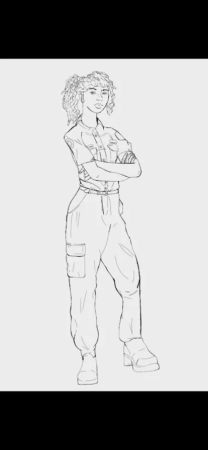 Black and White Character-Line Art