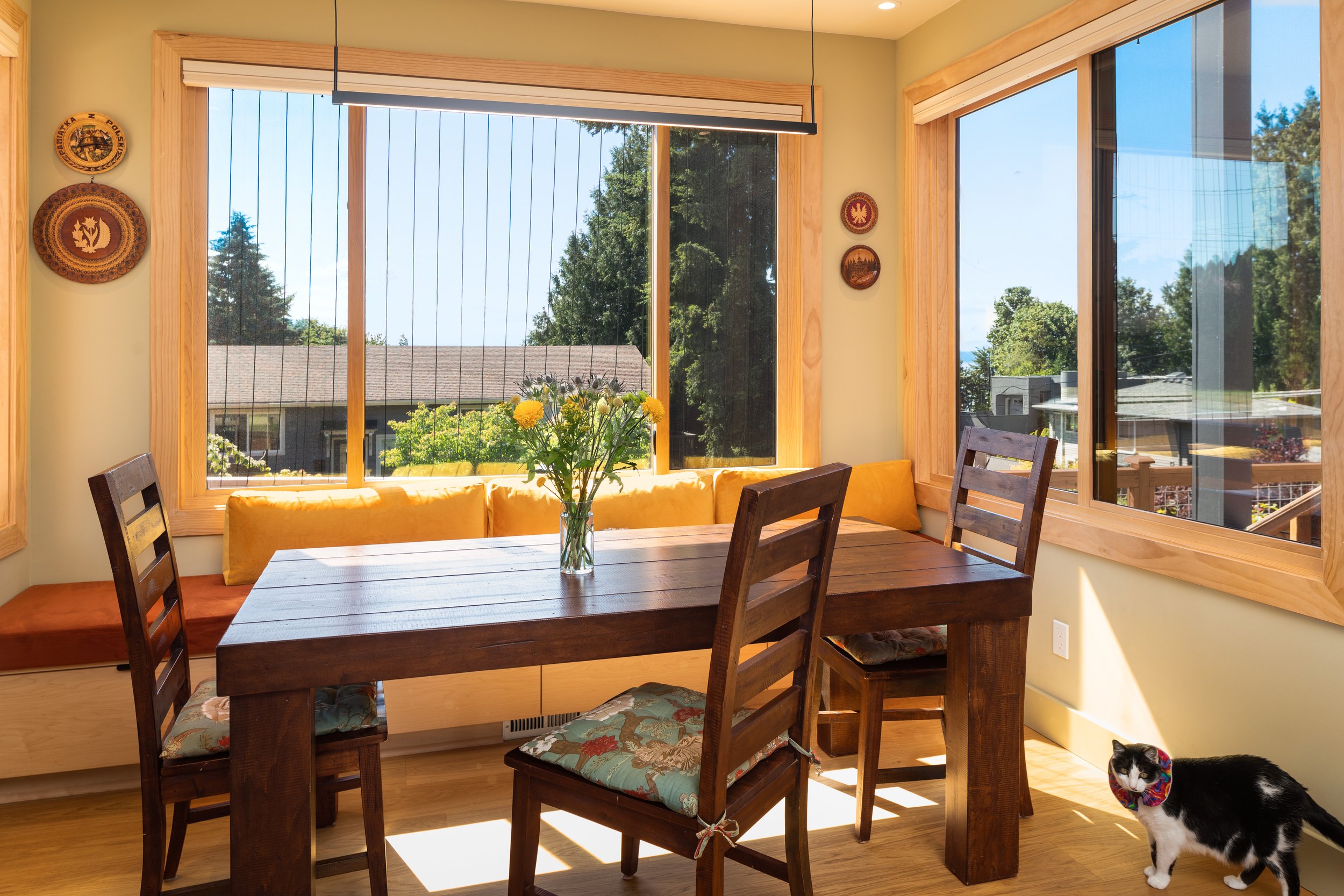 dining nook by window
