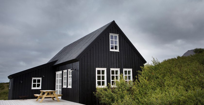 black house with white trim