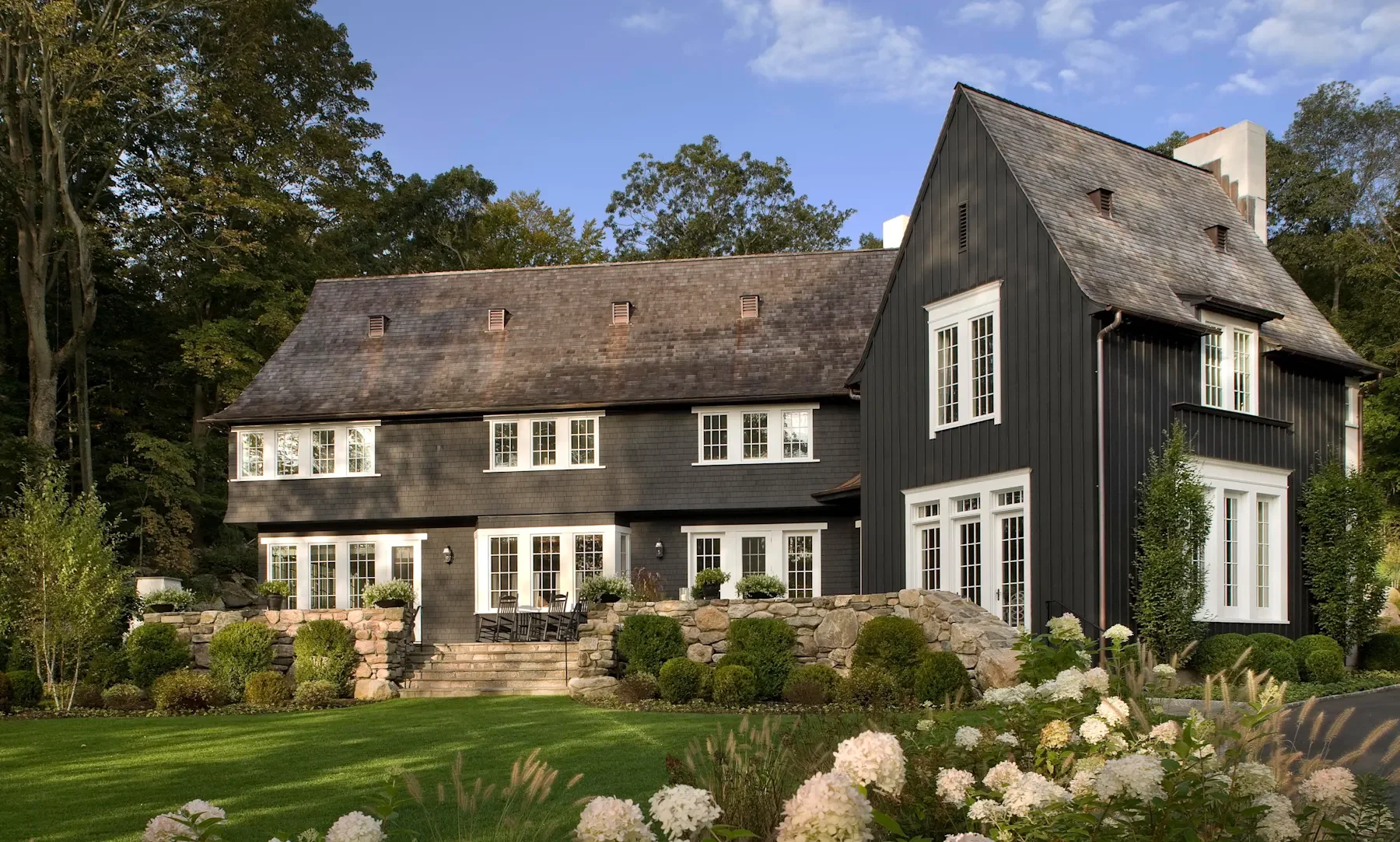 black house with white trim