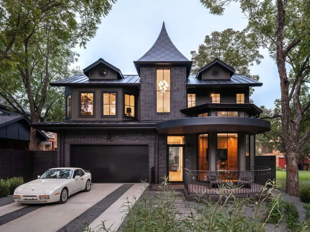 modern black victorian house