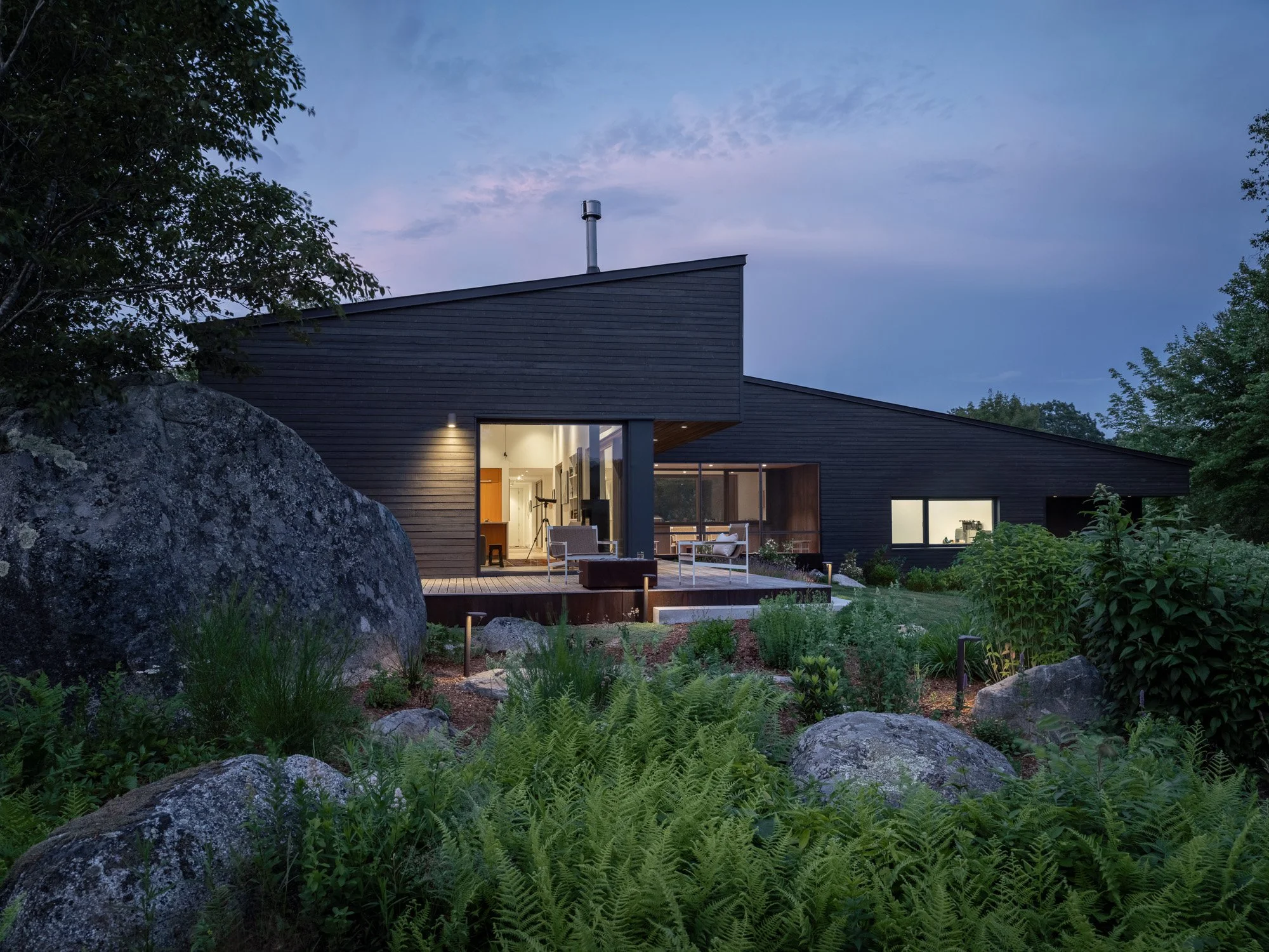 modern home along Maine's coast