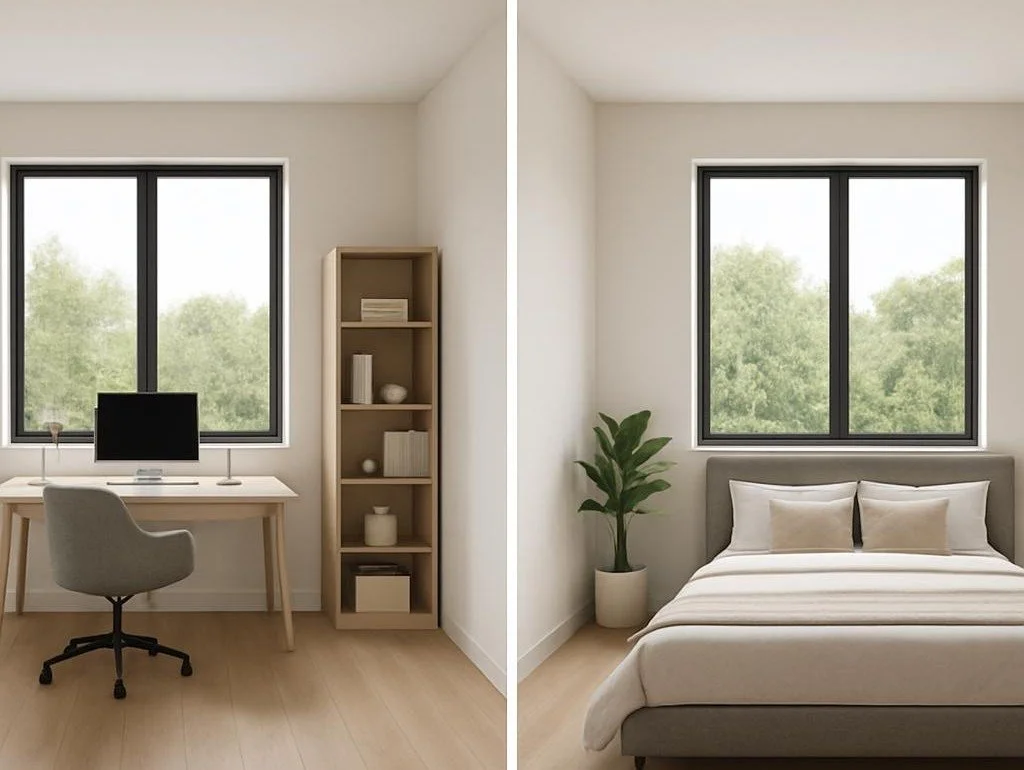 office to bedroom transformation
