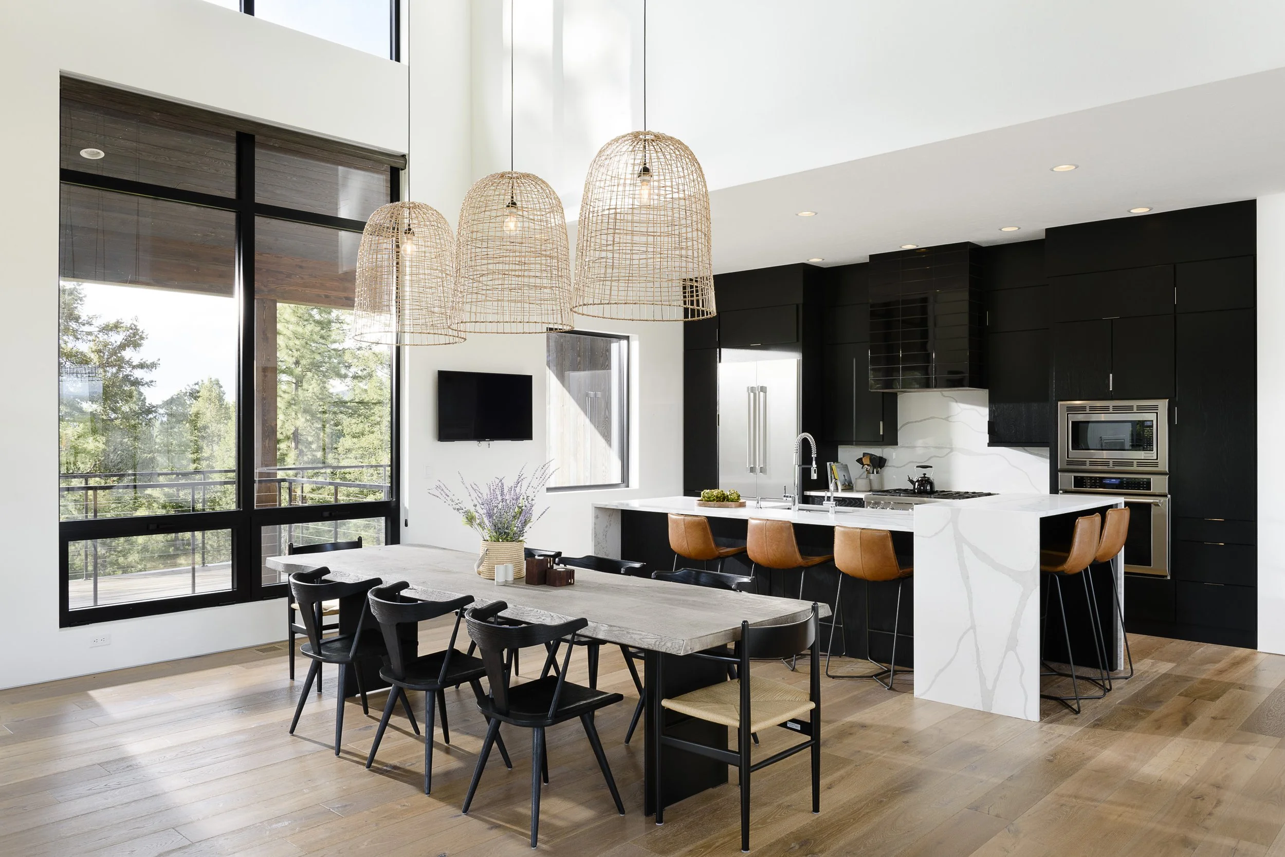 Modern Kitchen with Black Cabinets