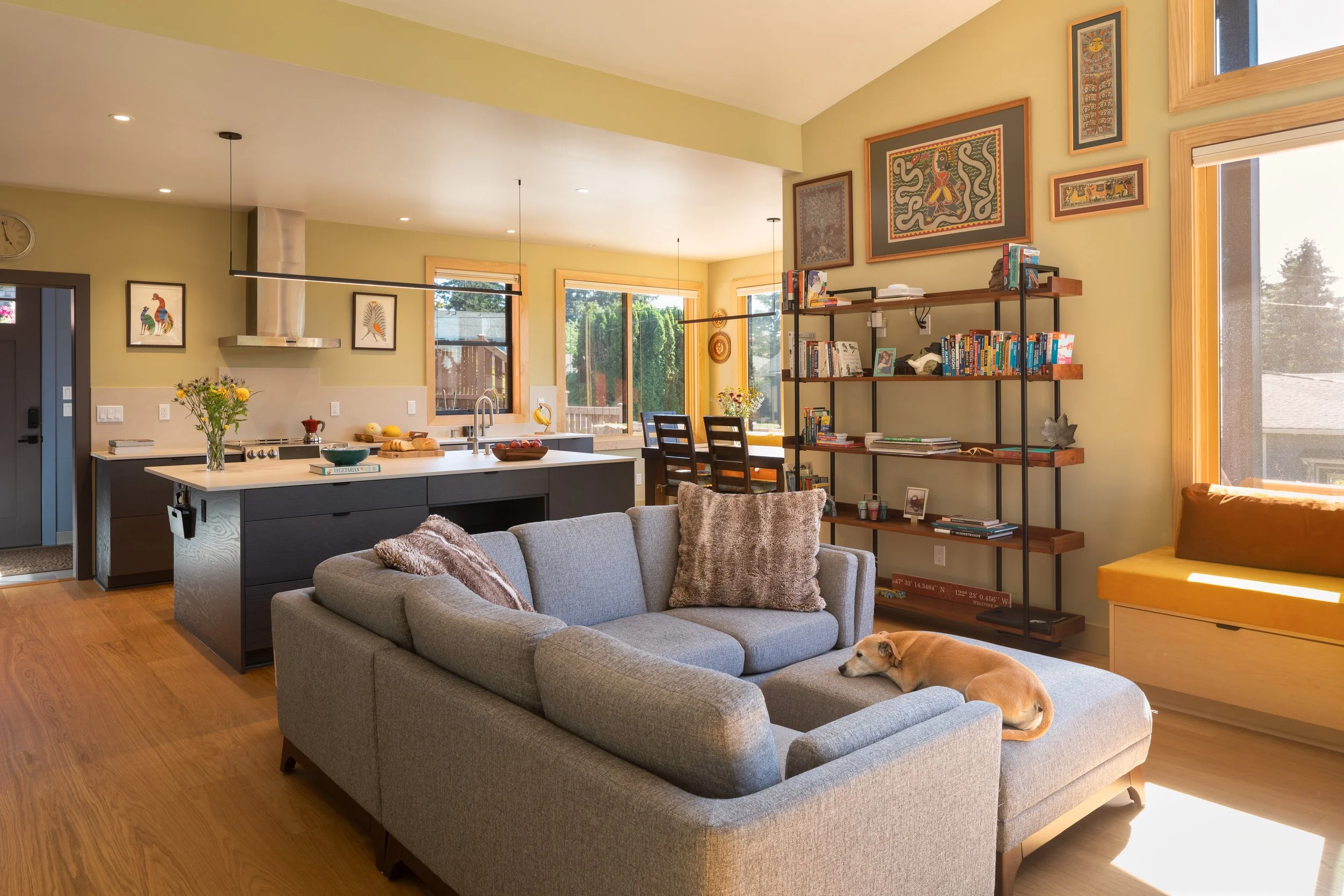 open living kitchen dining